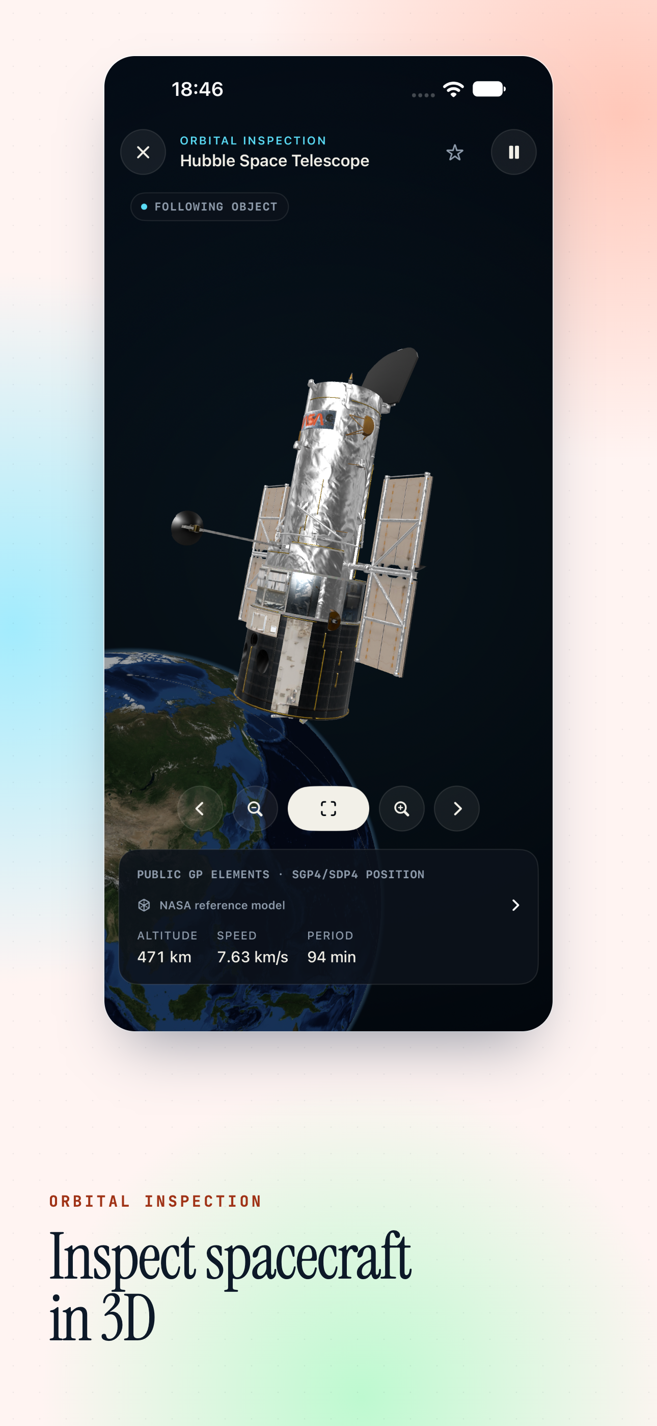 Orbit Map on iPhone, screen 6
