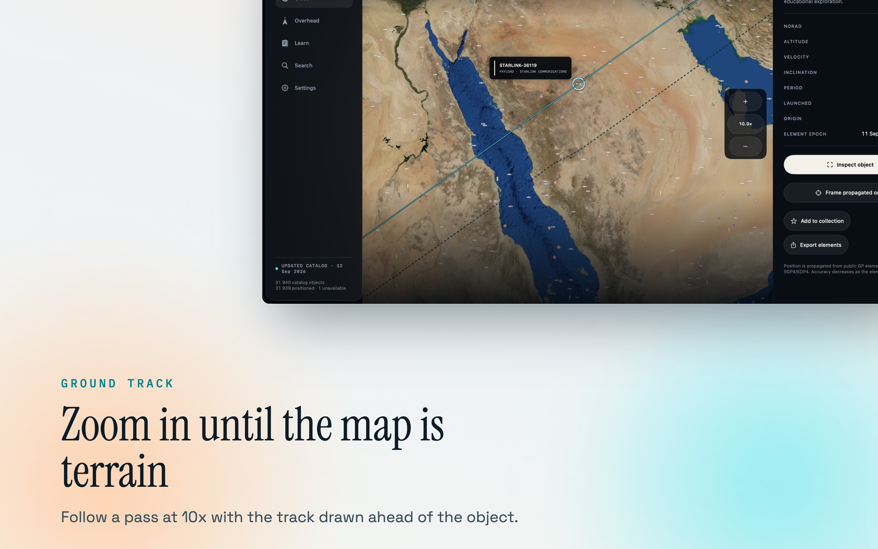 Orbit Map on Mac, screen 4