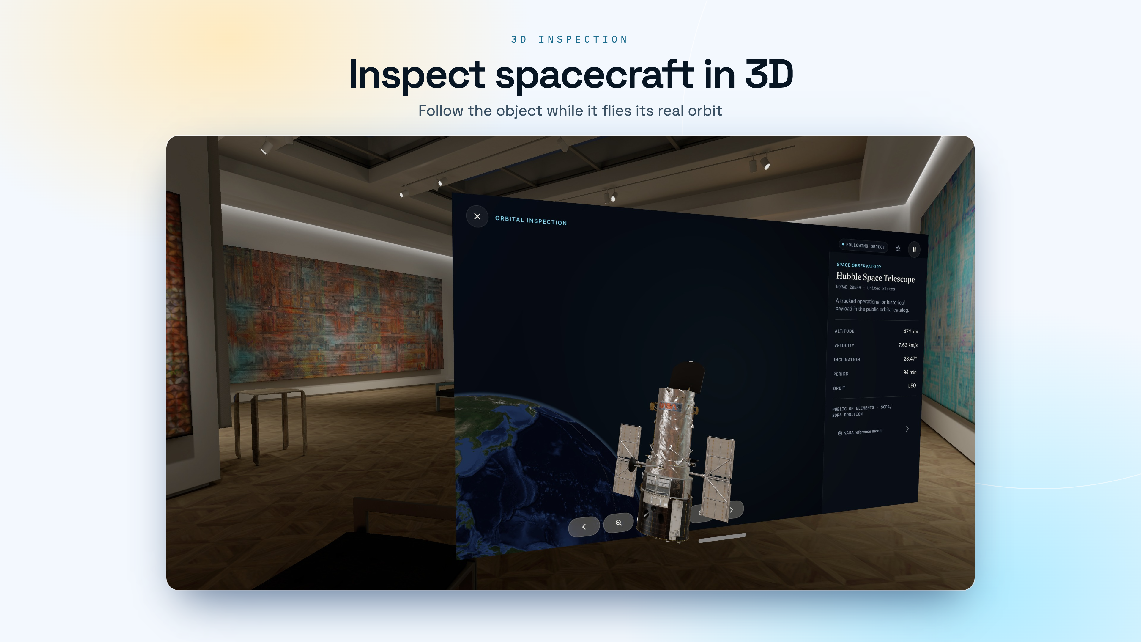 Orbit Map on Apple Vision Pro, screen 3