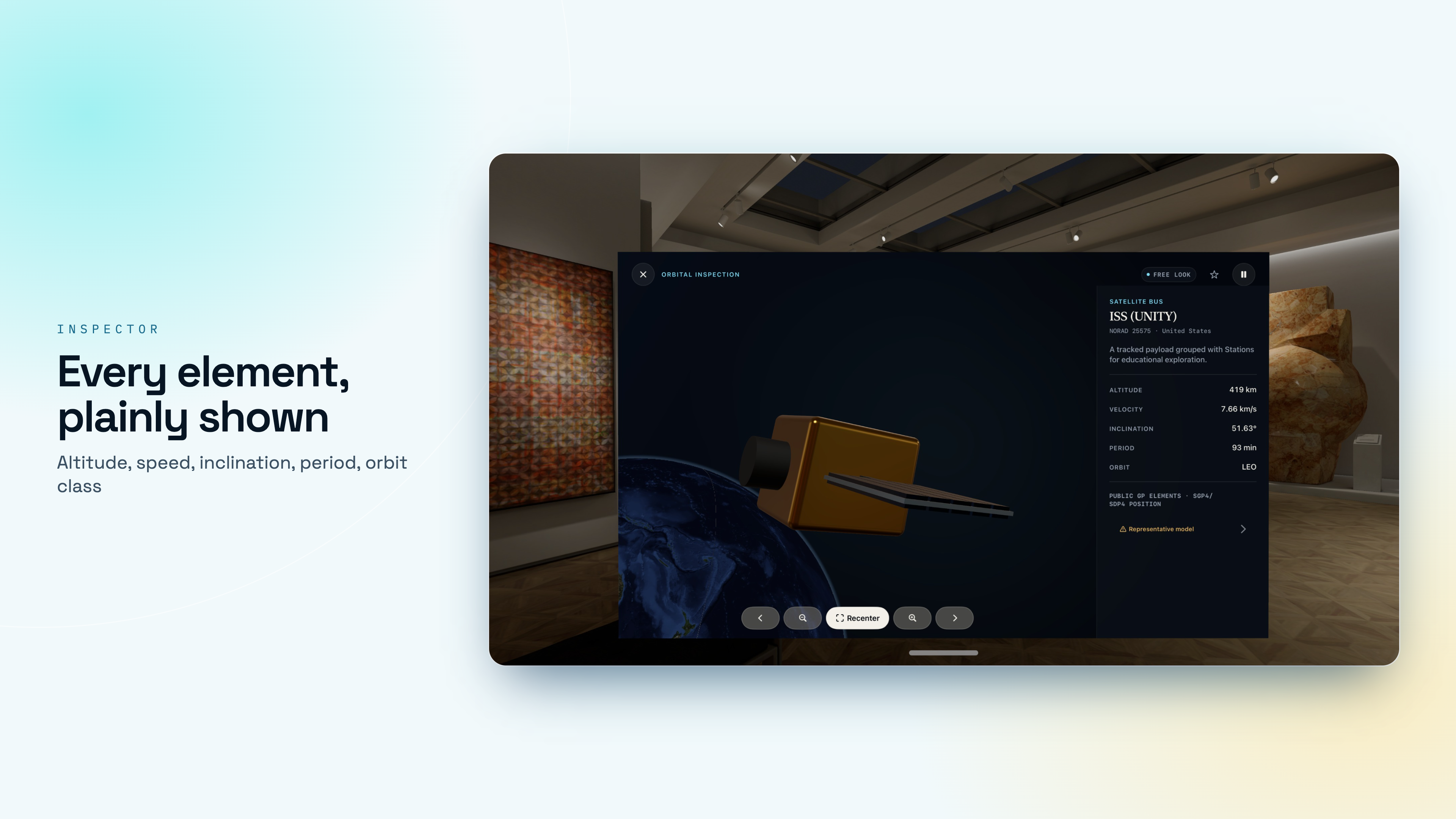 Orbit Map on Apple Vision Pro, screen 6