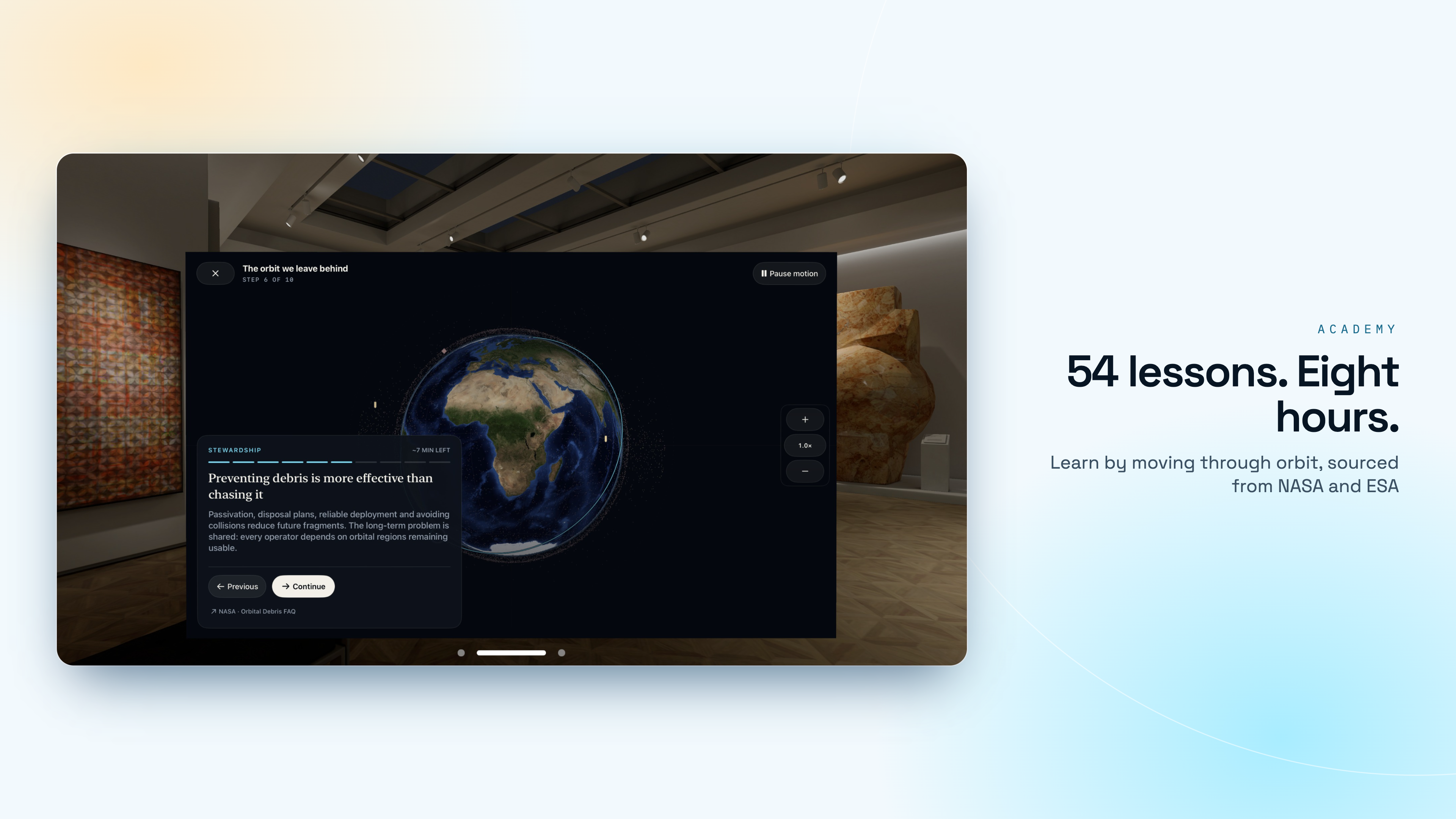 Orbit Map on Apple Vision Pro, screen 8