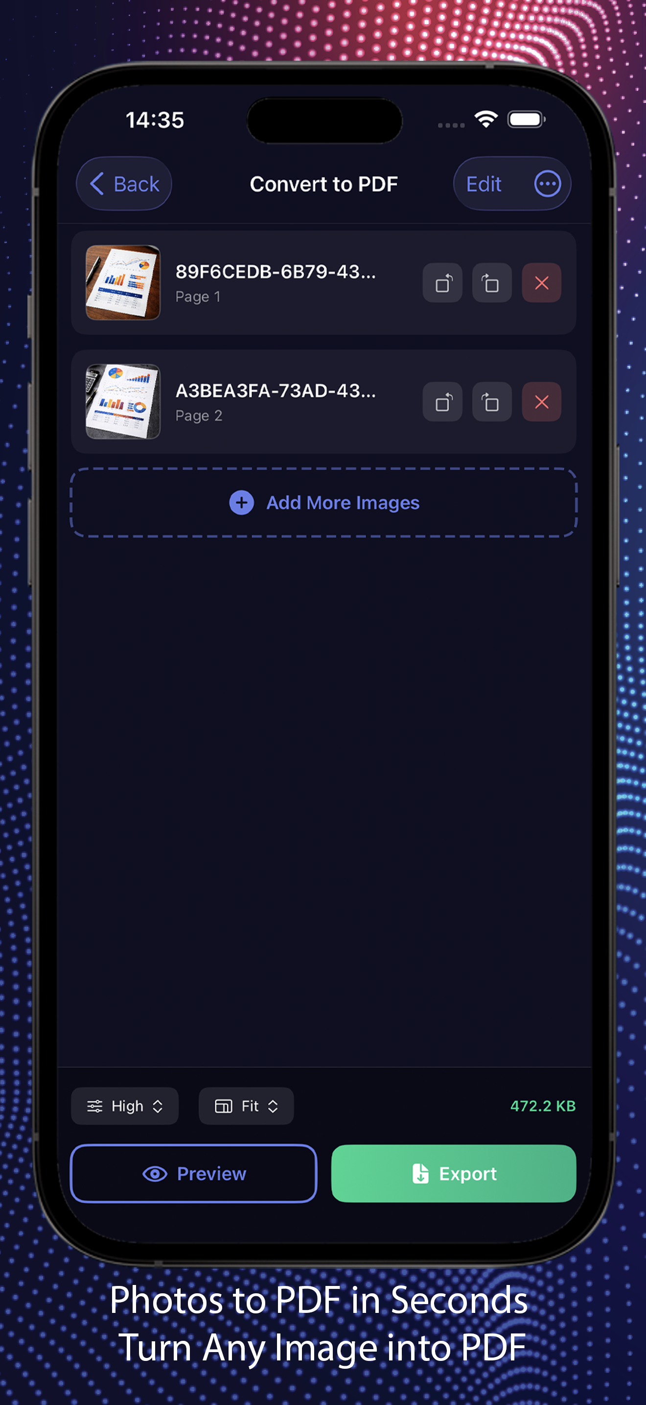 PDF Maker iPhone screenshot 2