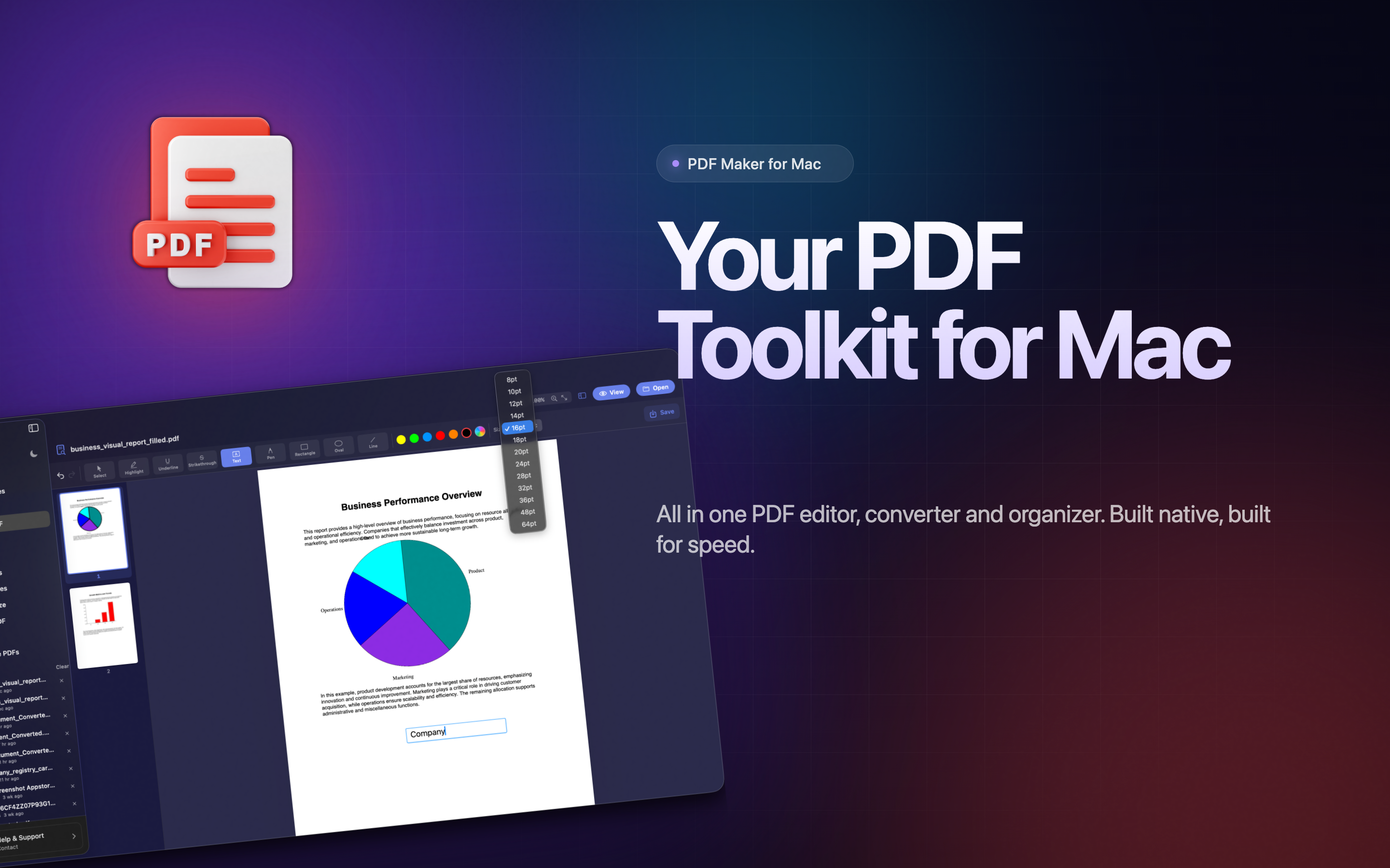PDF Maker Mac screenshot 1