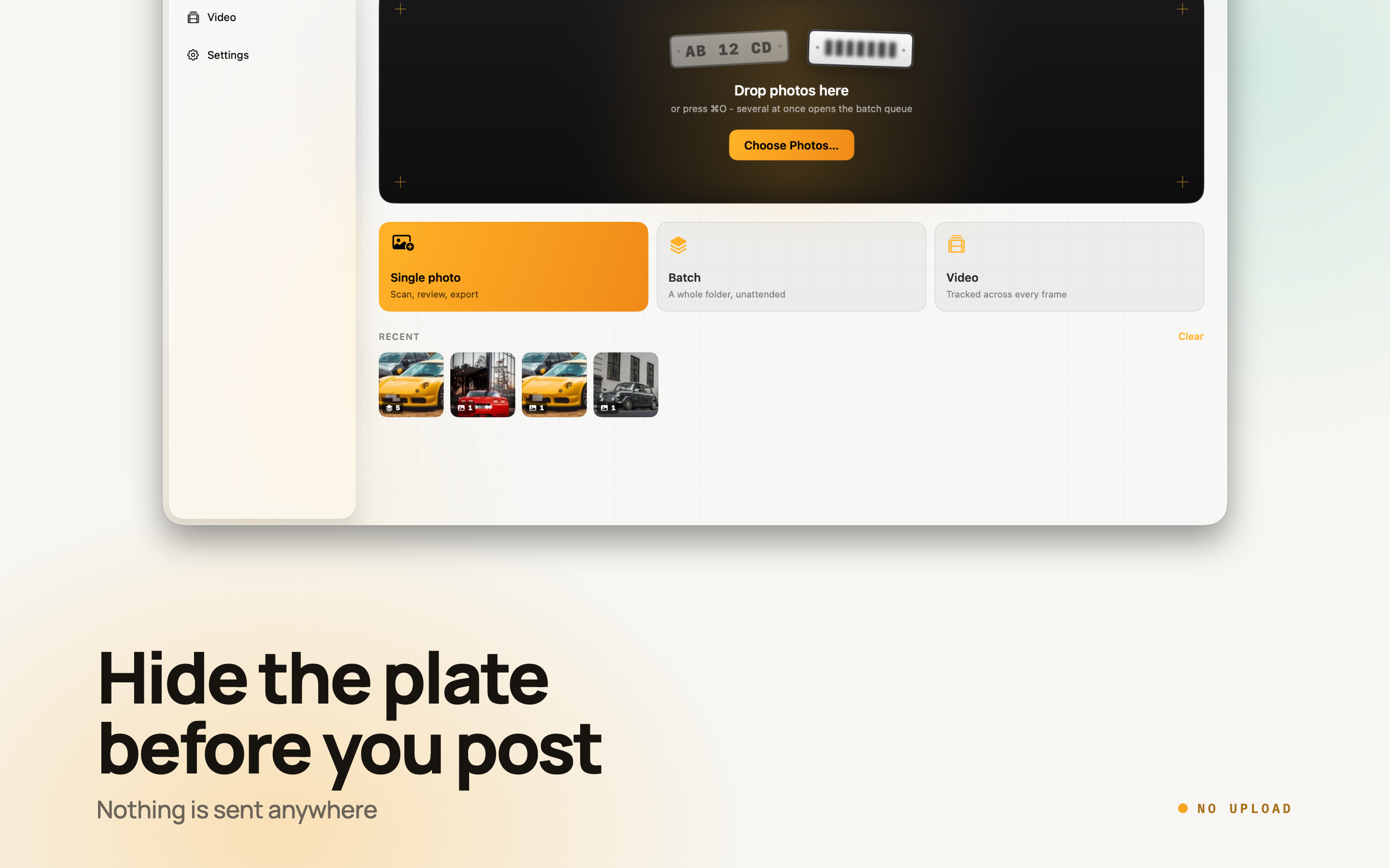 Plate Blur AI on Mac, screen 5