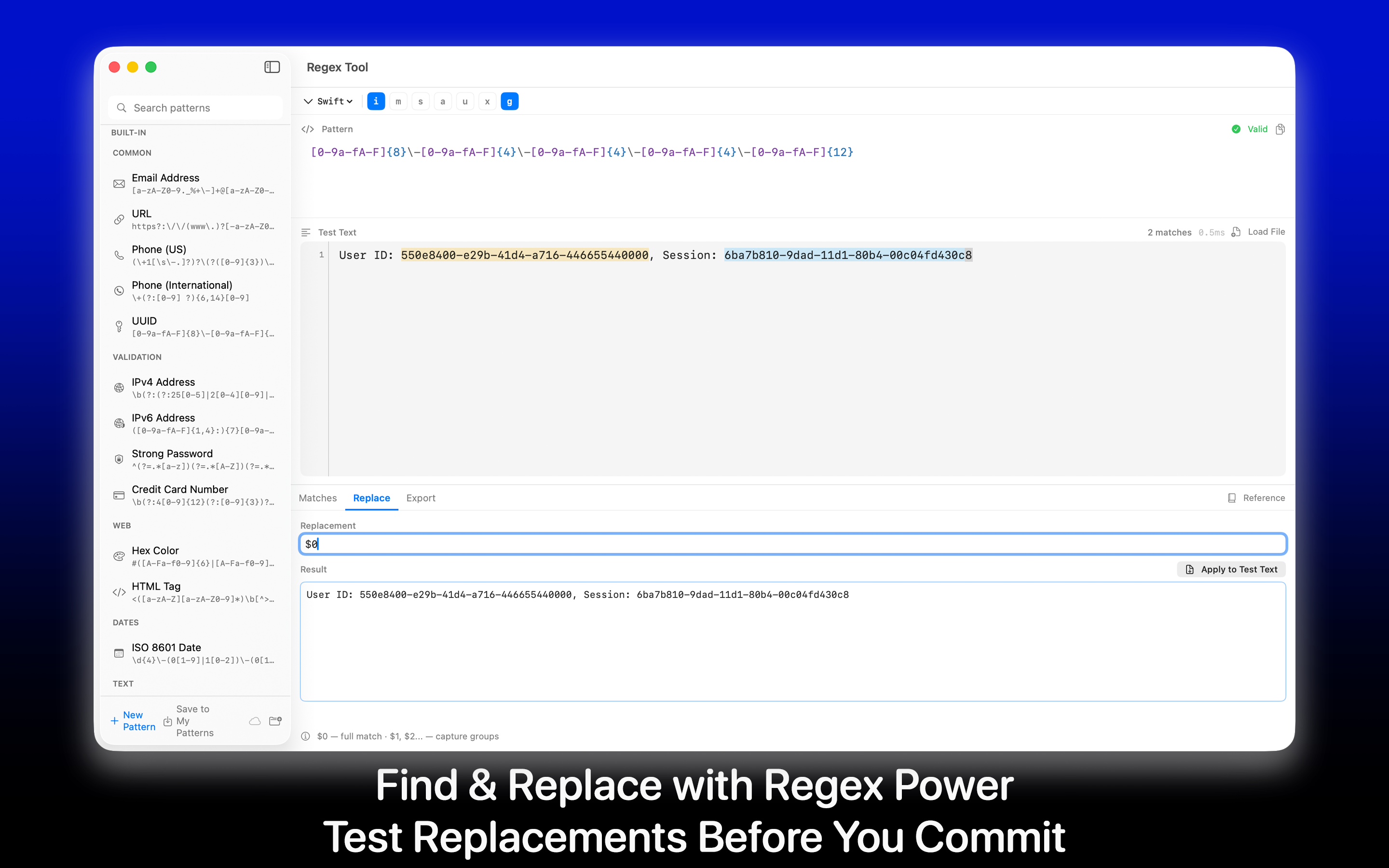 Regex Tool Mac screenshot 2