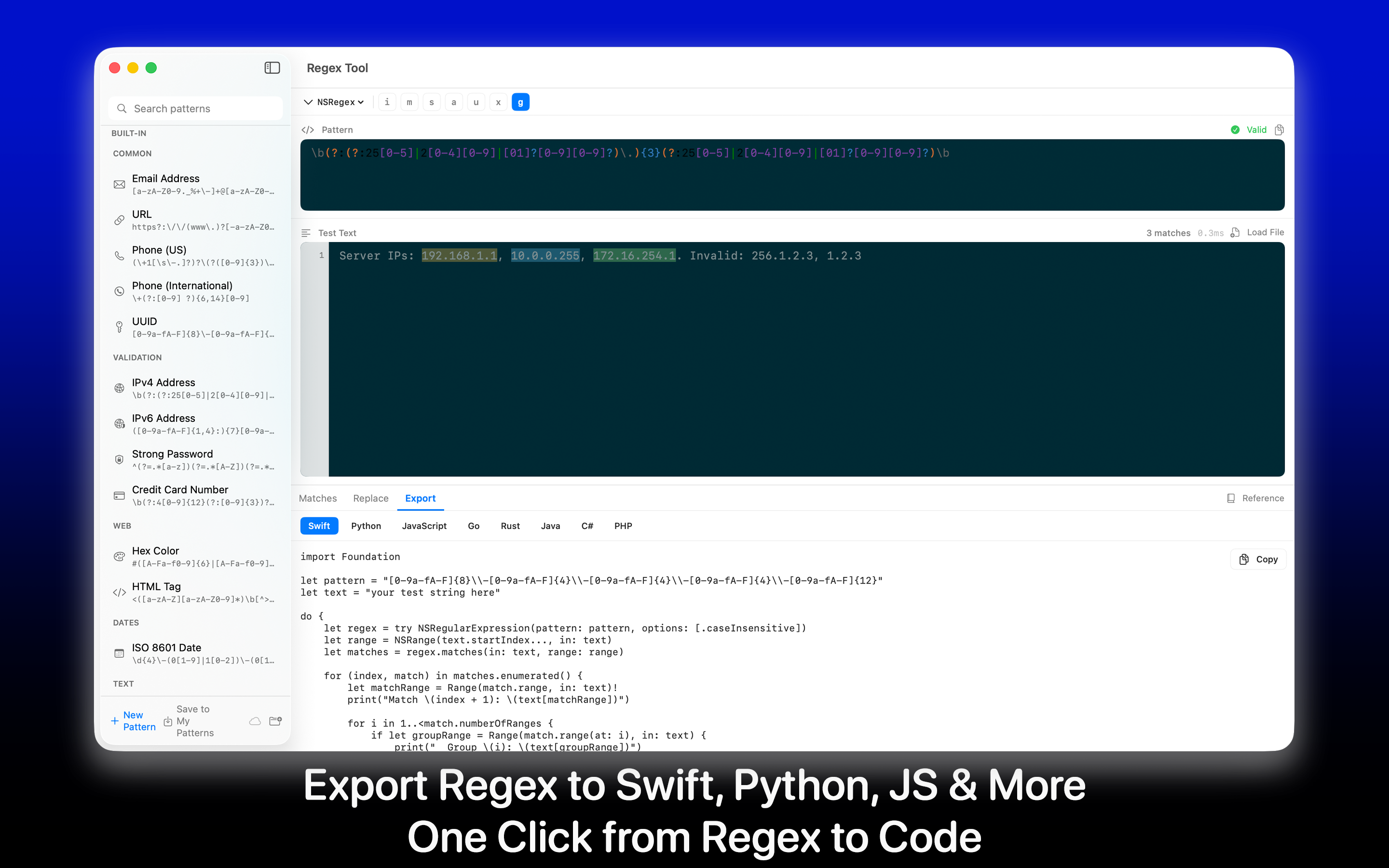 Regex Tool Mac screenshot 3