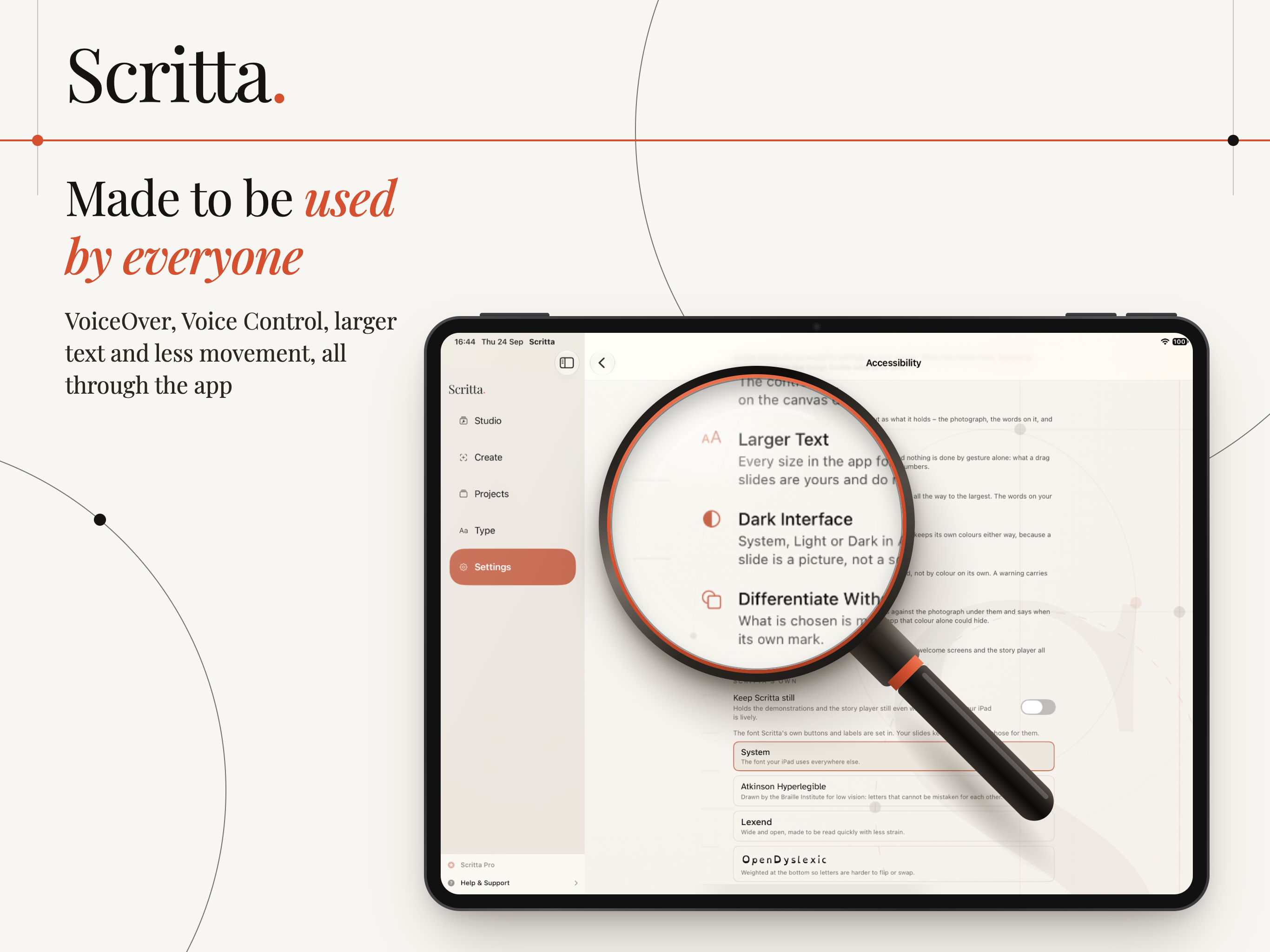 Scritta on iPad, screen 10