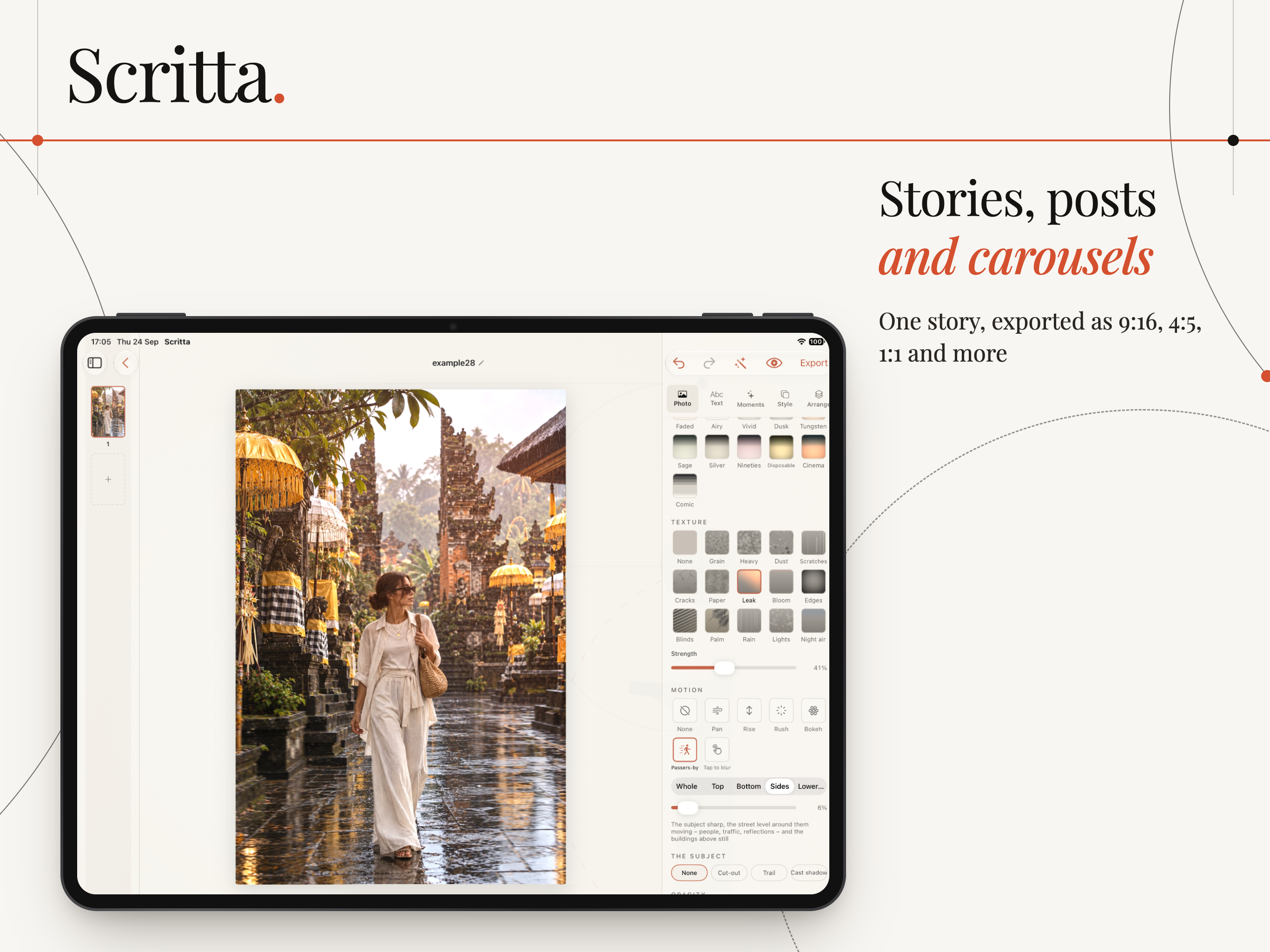 Scritta on iPad, screen 5