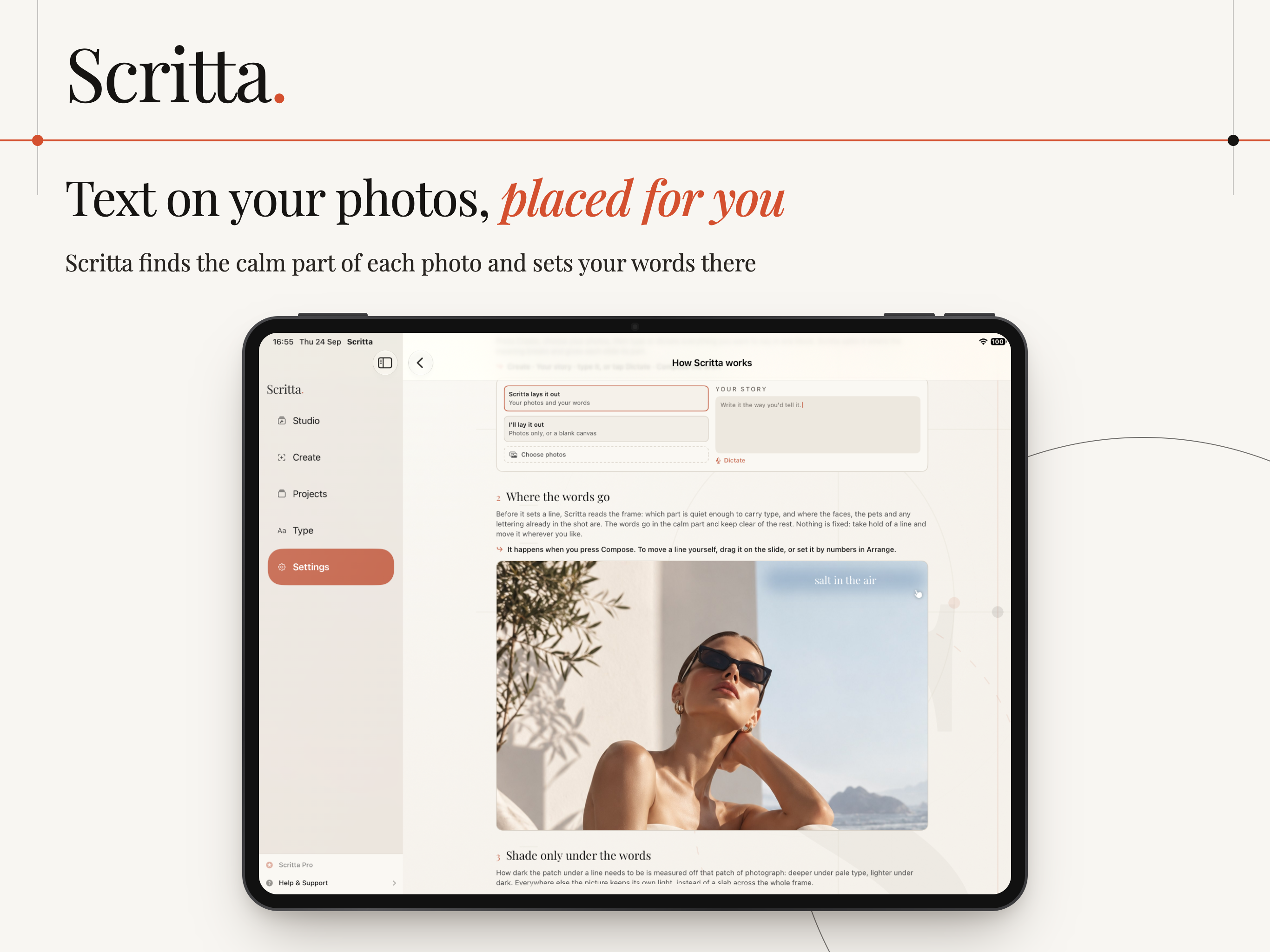 Scritta on iPad, screen 9