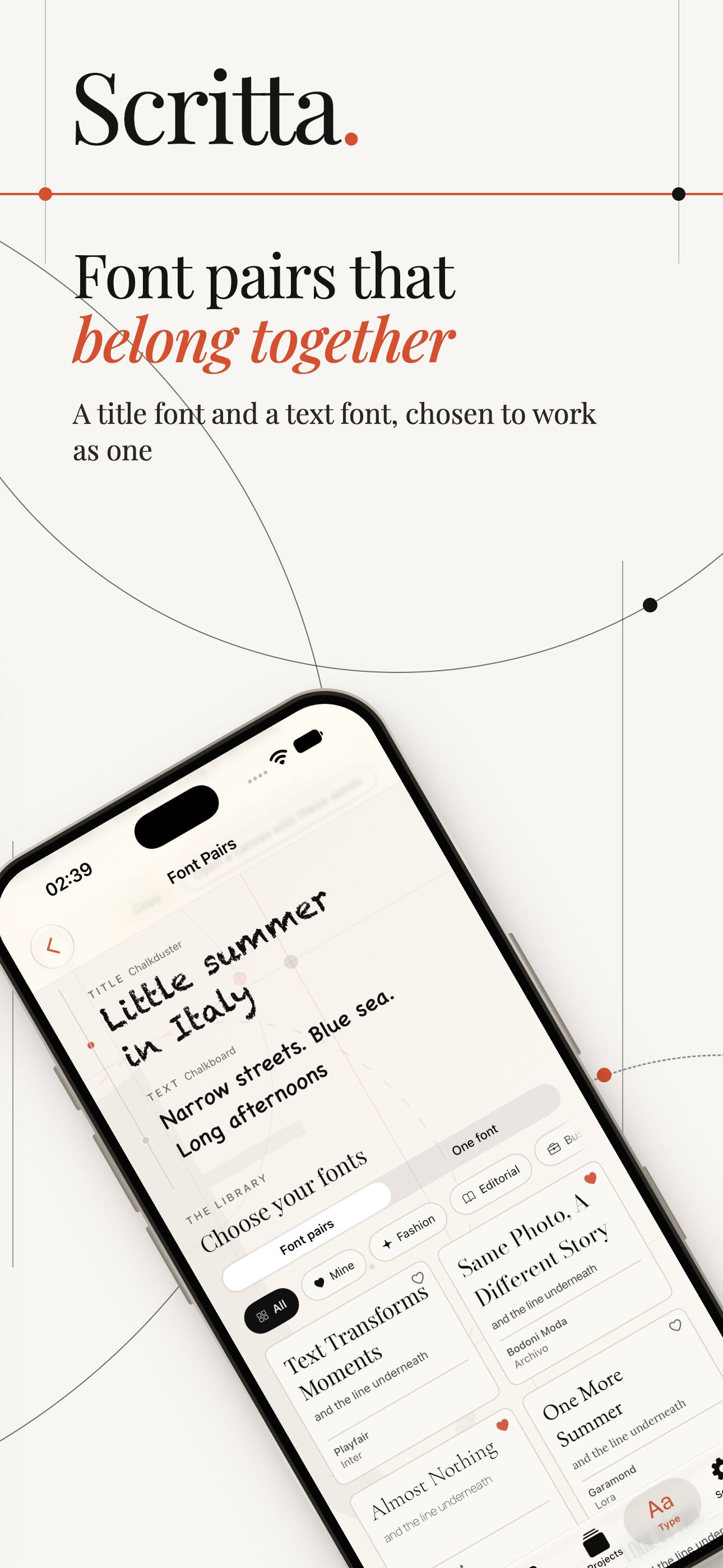 Scritta on iPhone, screen 3