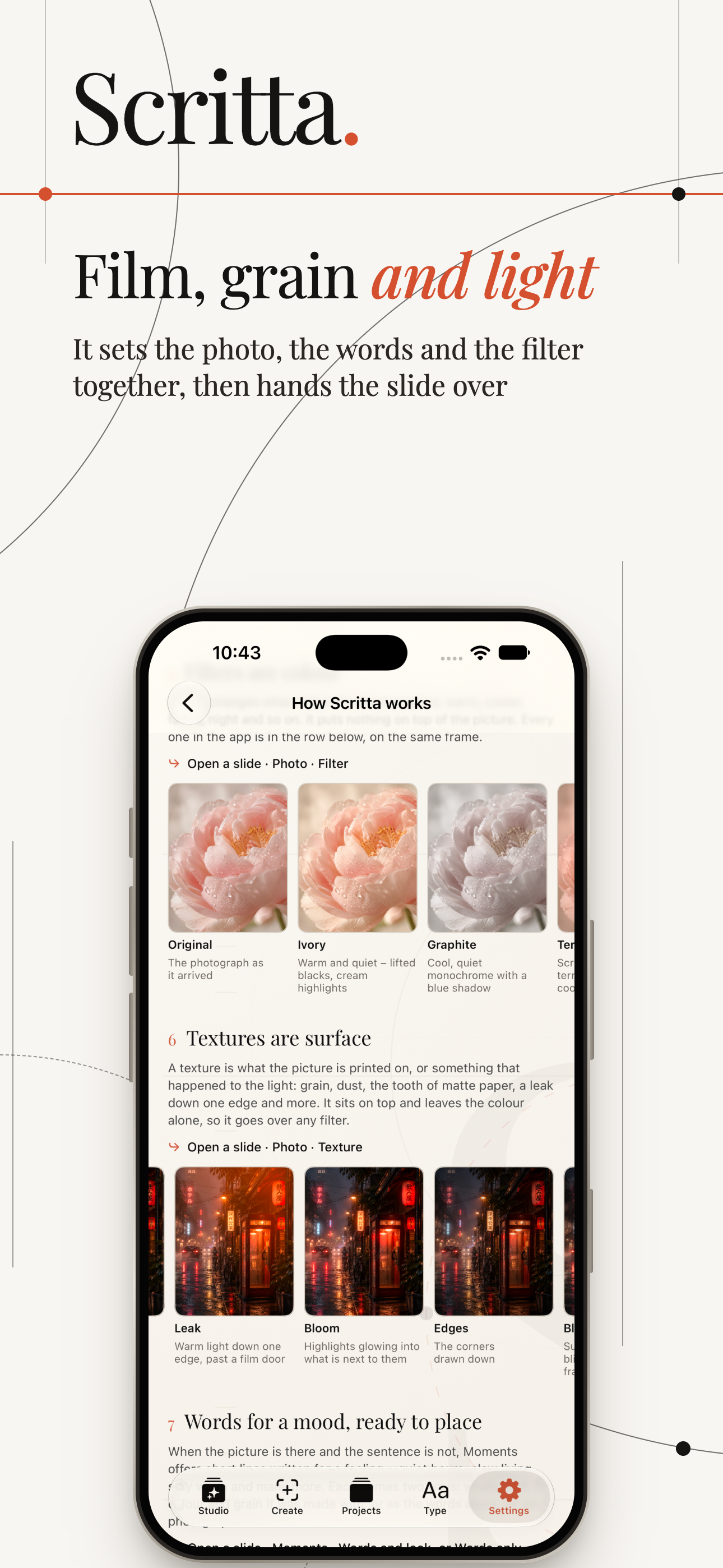 Scritta on iPhone, screen 4