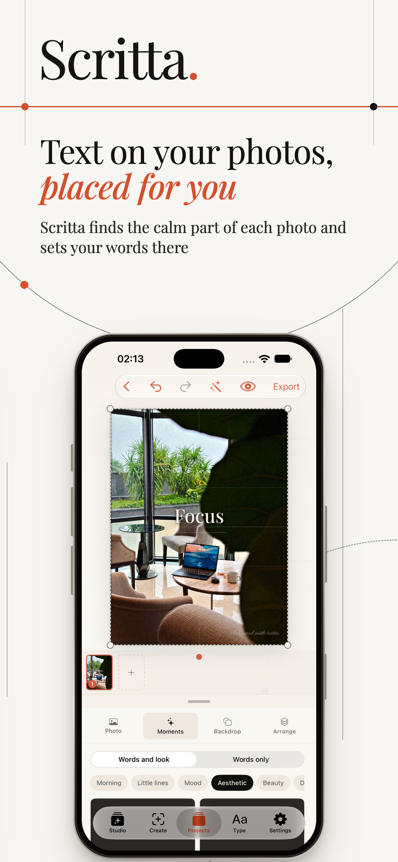 Scritta on iPhone, screen 7