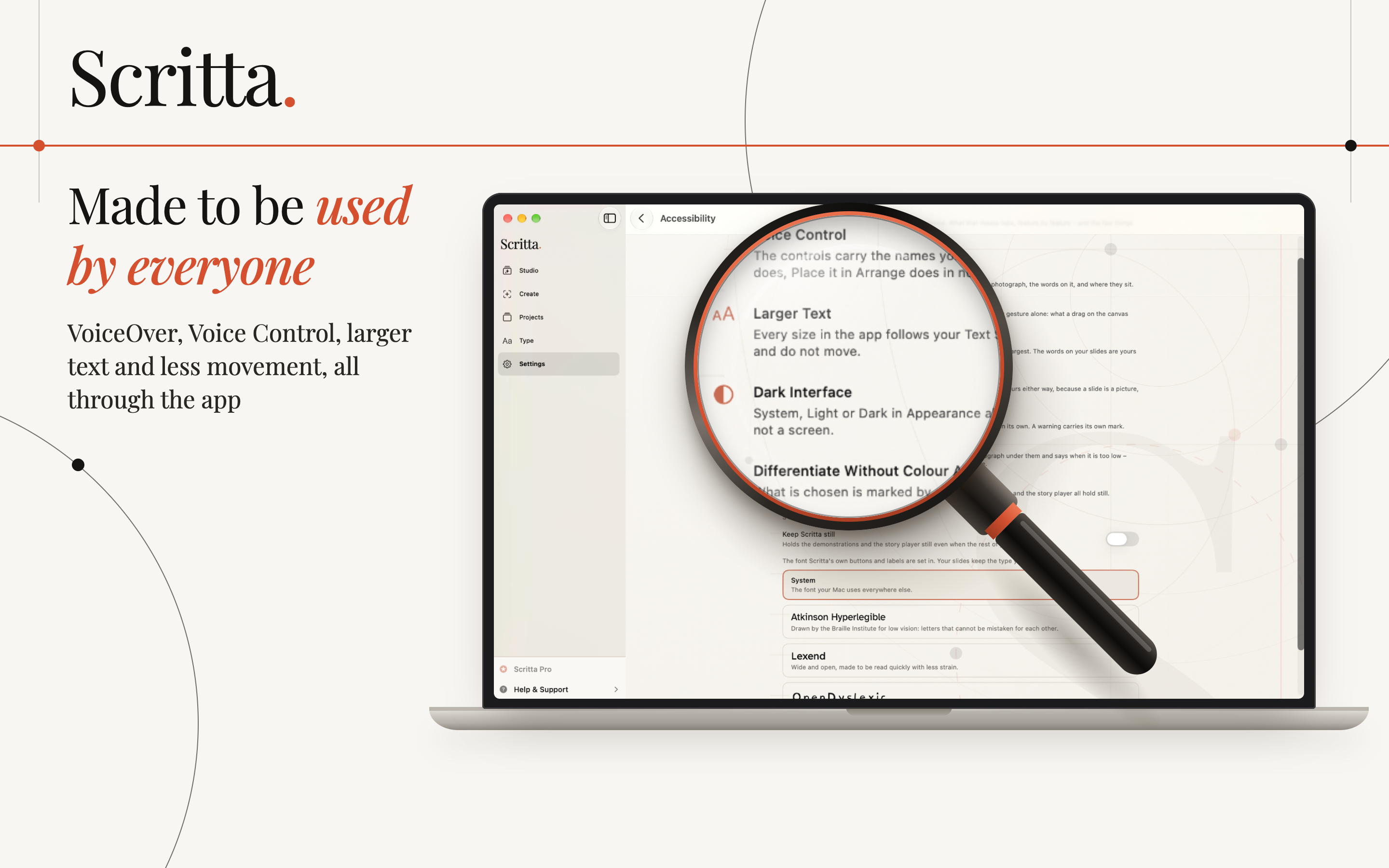 Scritta on Mac, screen 10