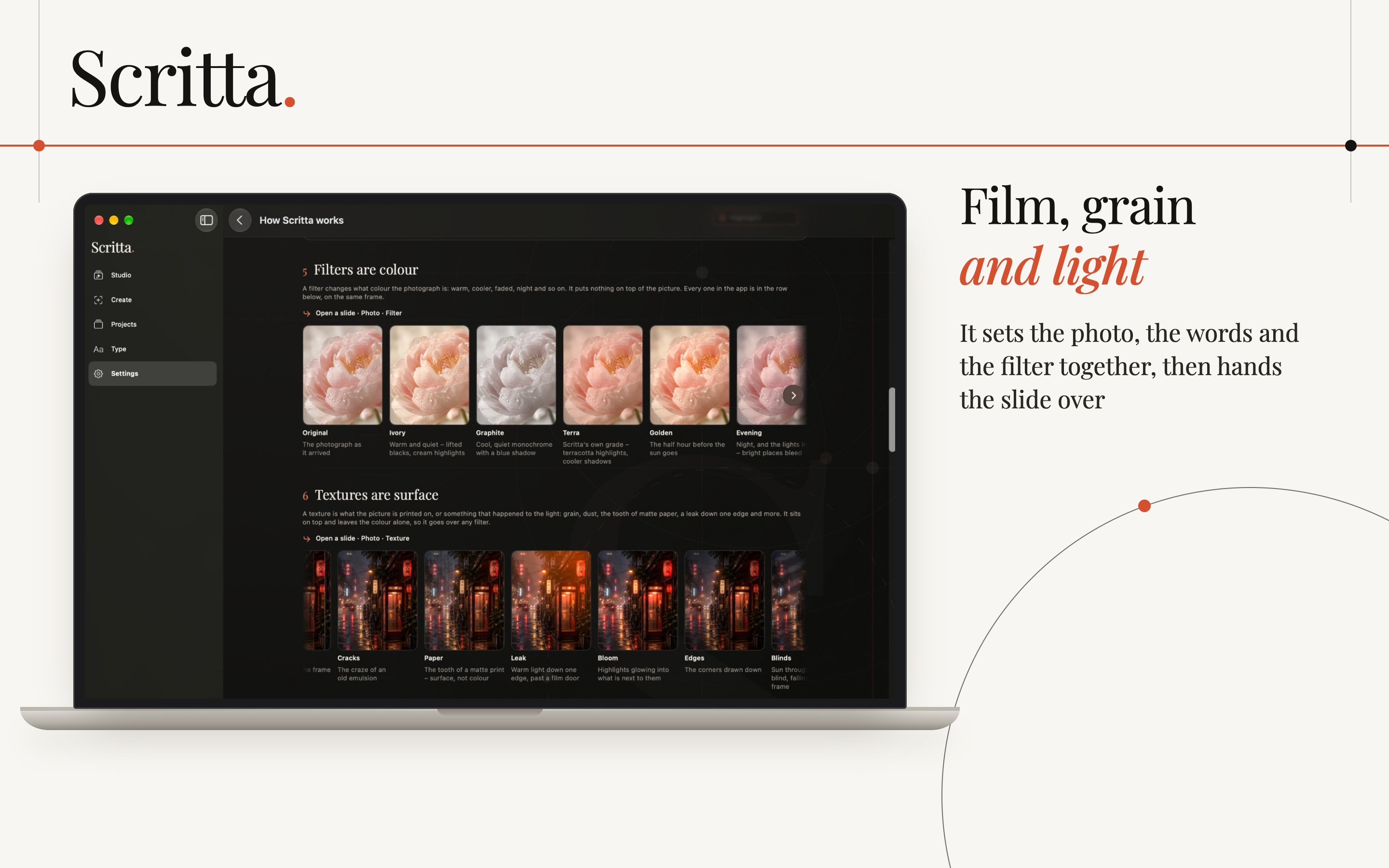 Scritta on Mac, screen 3