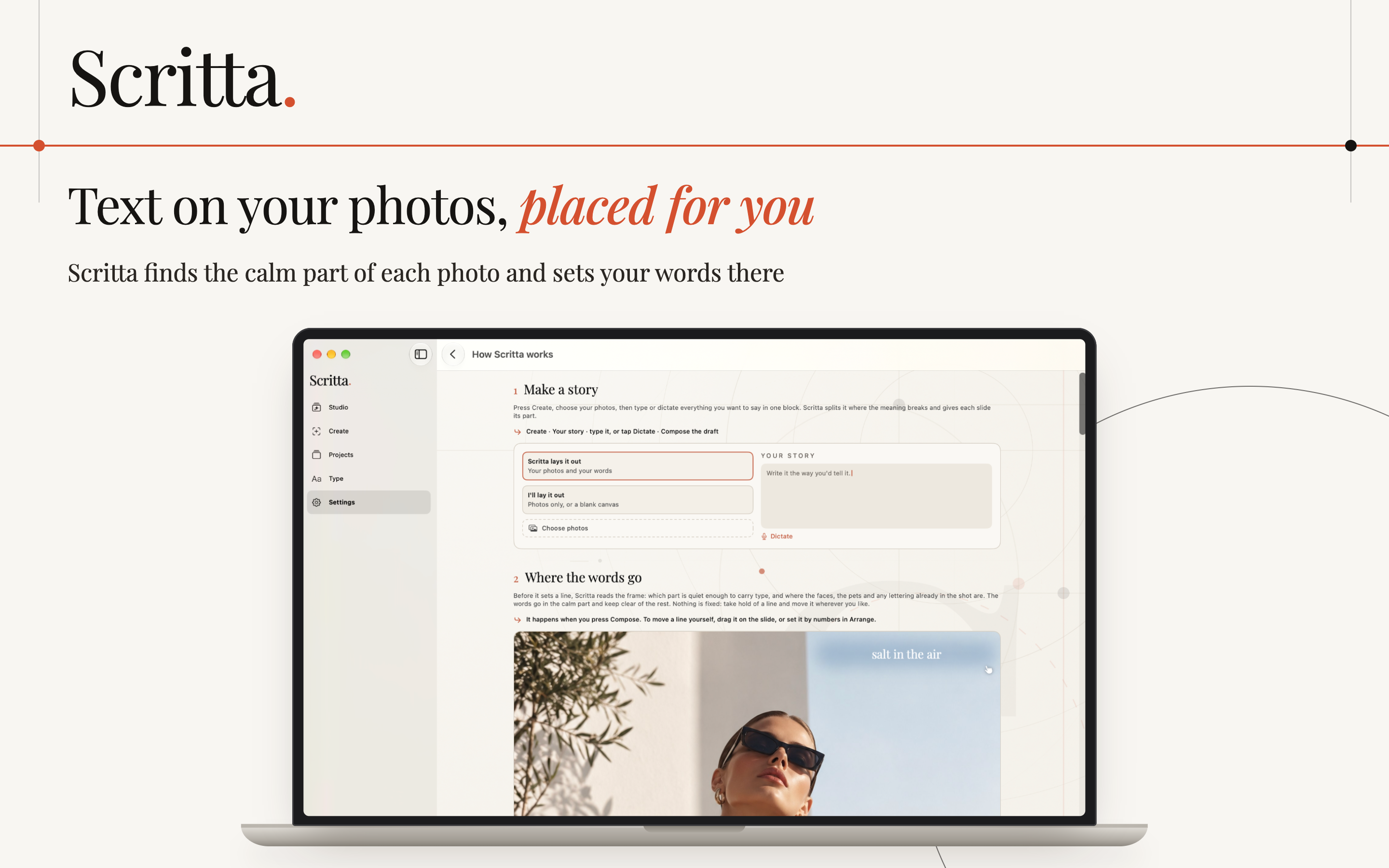 Scritta on Mac, screen 9