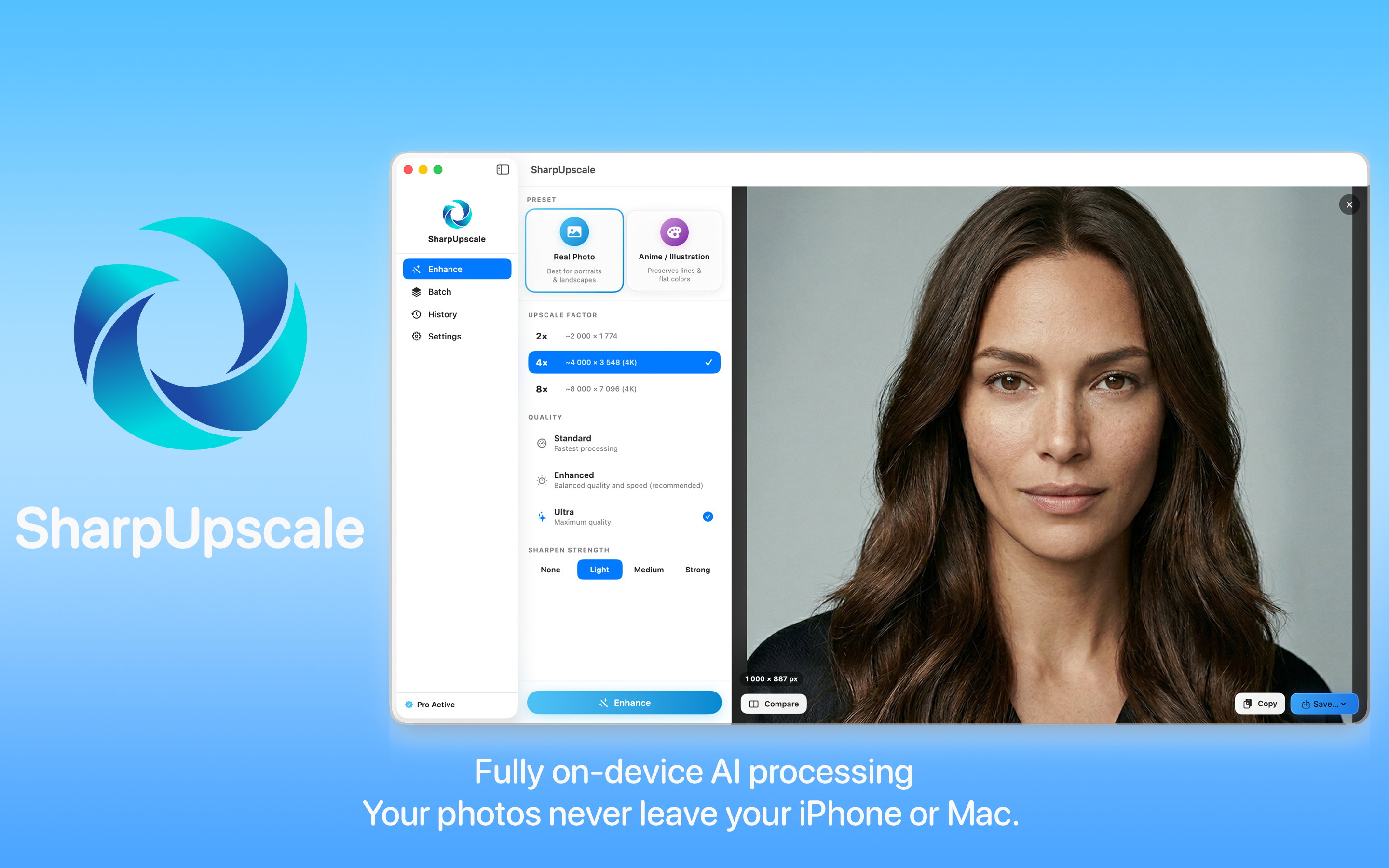SharpUpscale macOS screenshot 1