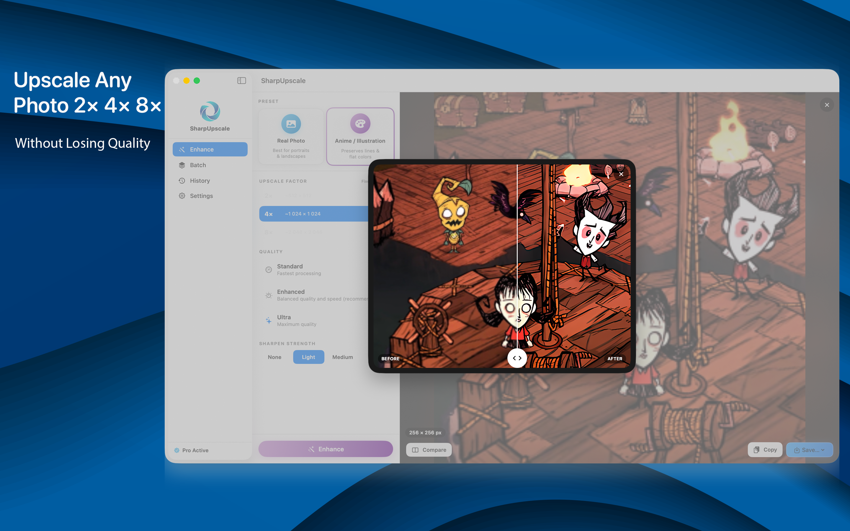 SharpUpscale macOS screenshot 2