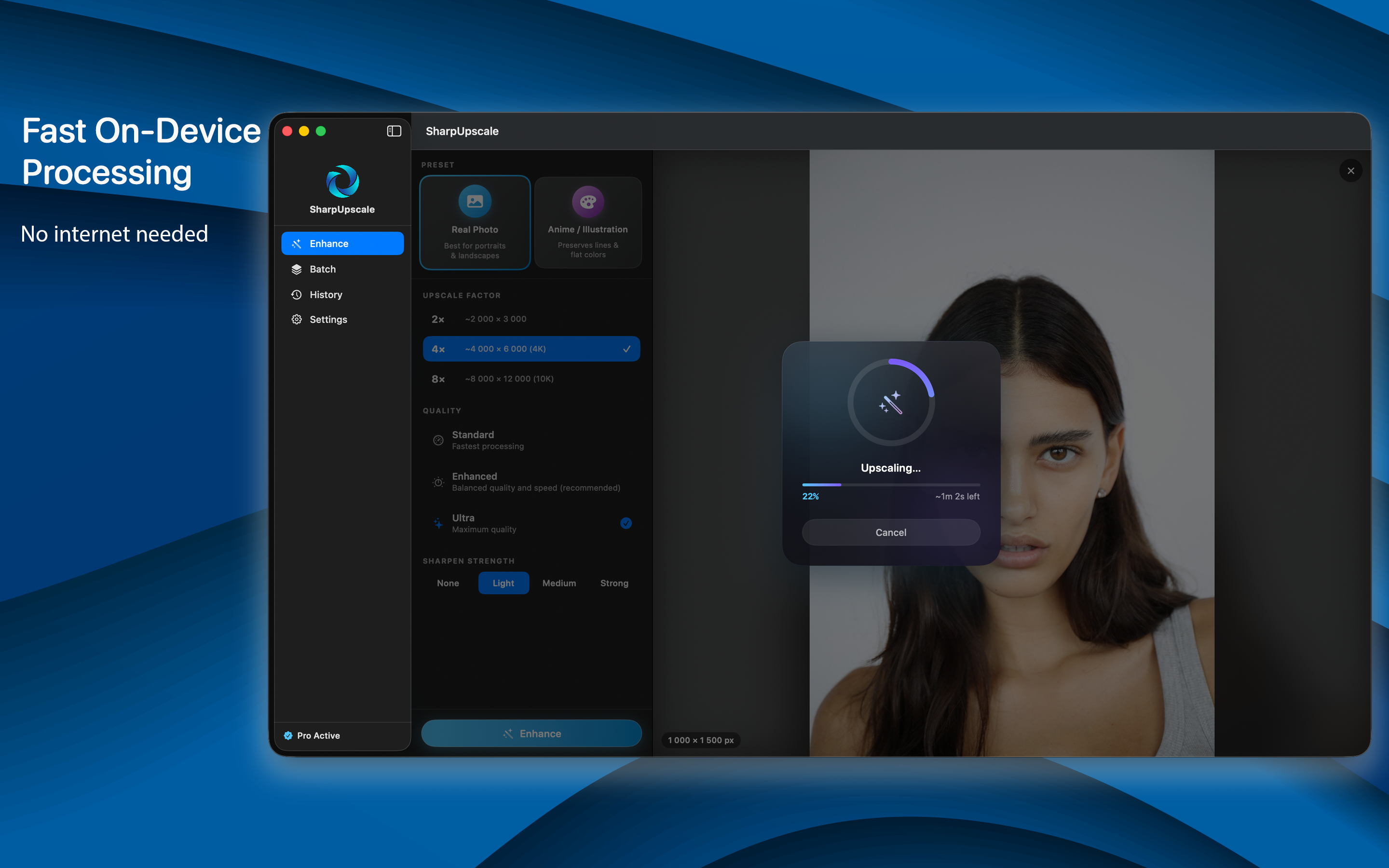 SharpUpscale macOS screenshot 3
