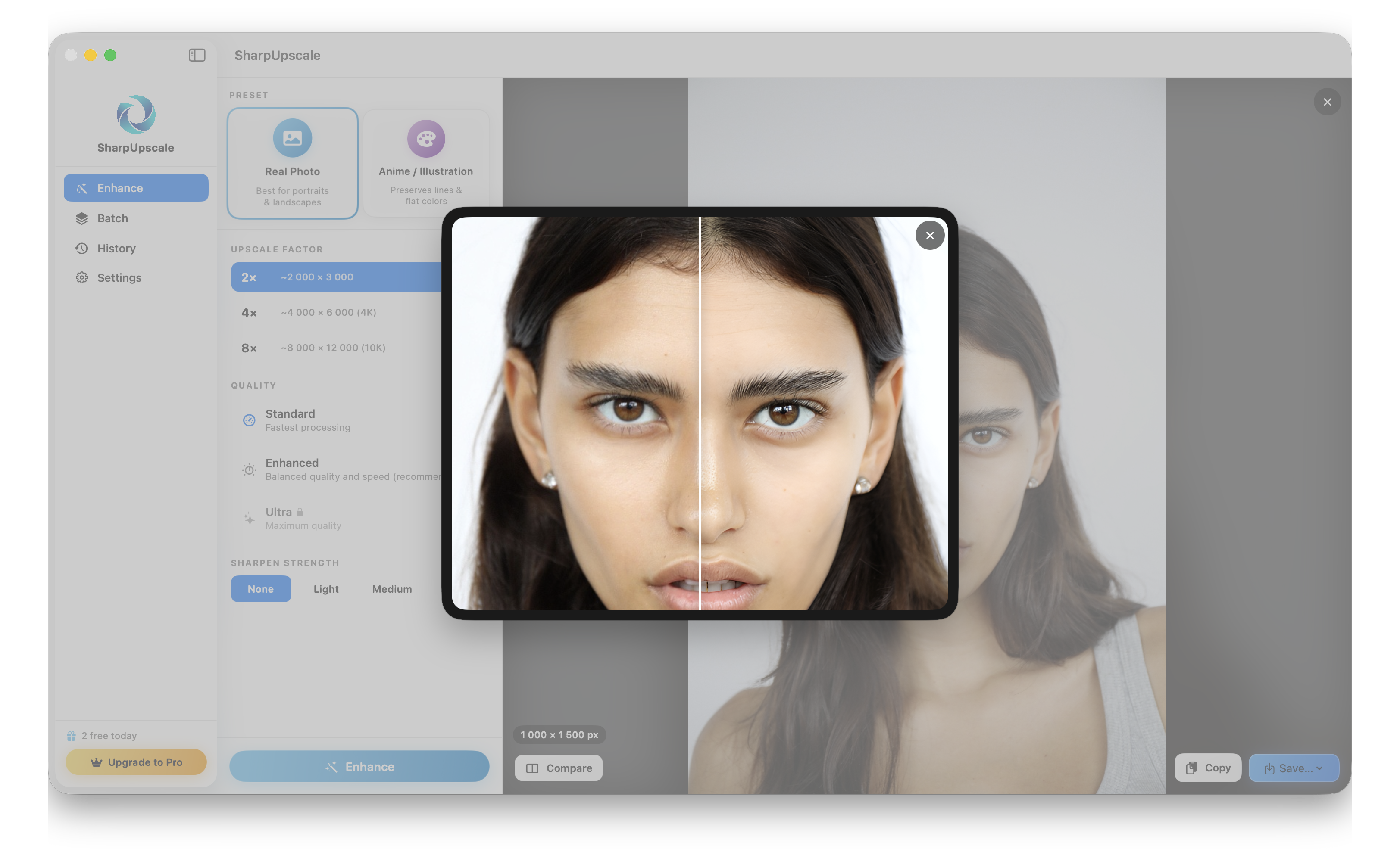 SharpUpscale Mac app