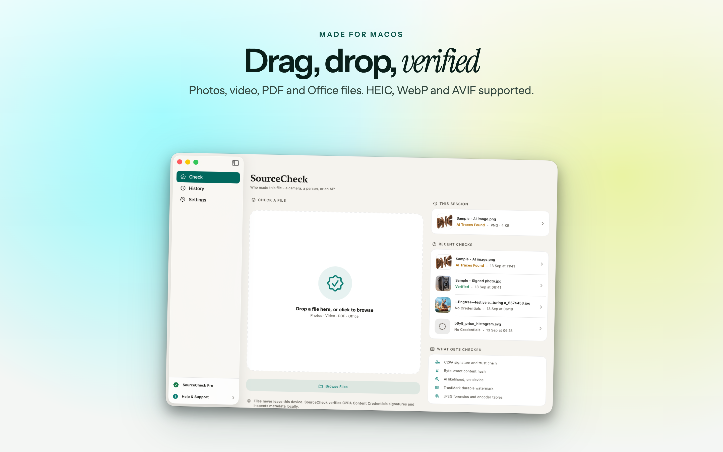 SourceCheck on Mac, screen 8