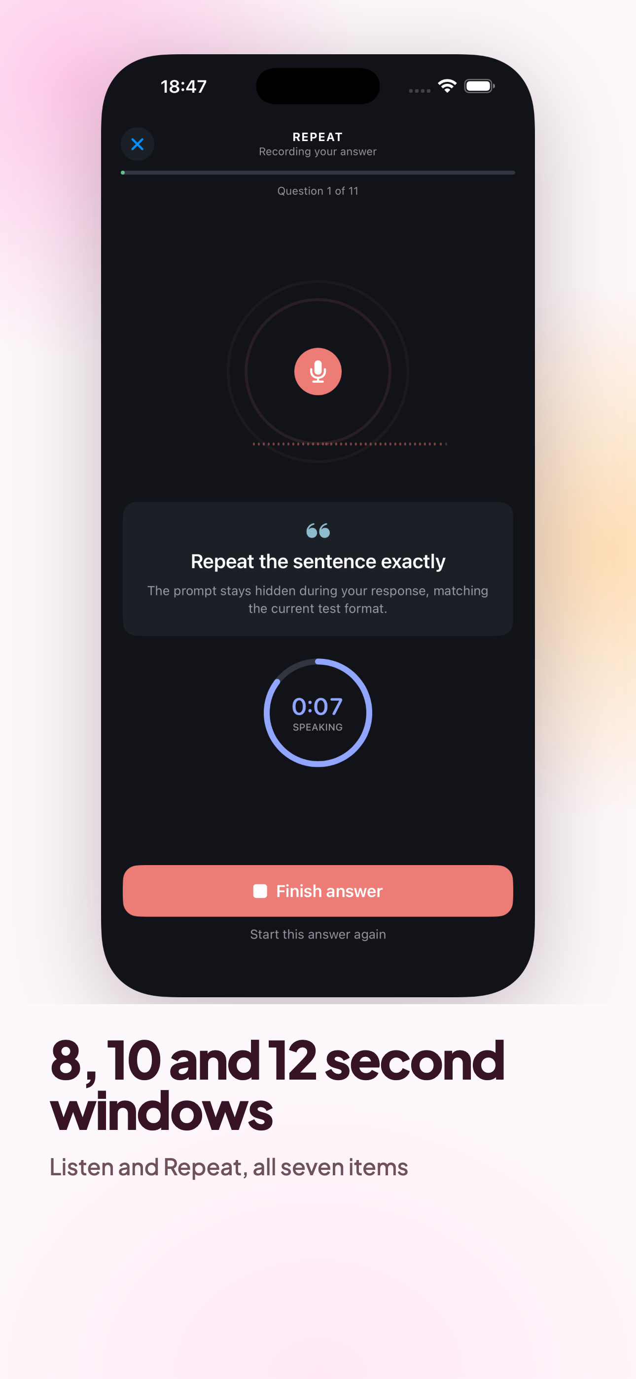IELTS Speaking Test on iPhone, screen 6