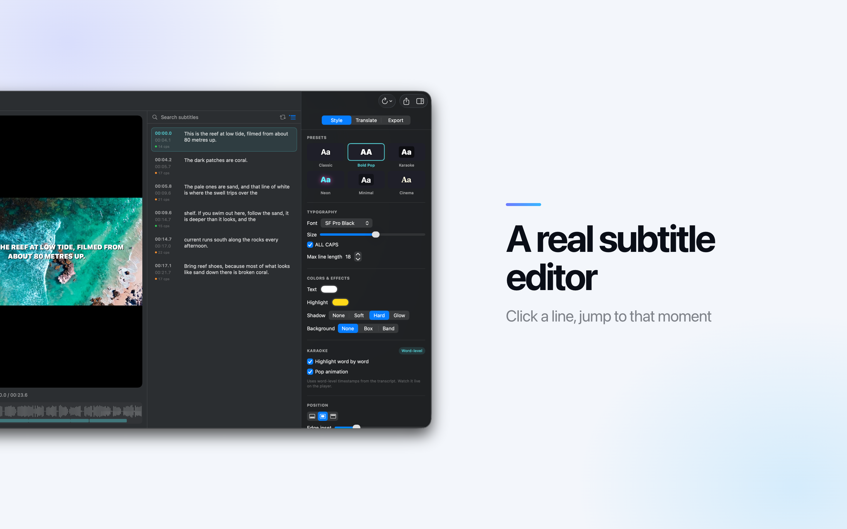 AI Subtitle Generator on Mac, screen 7