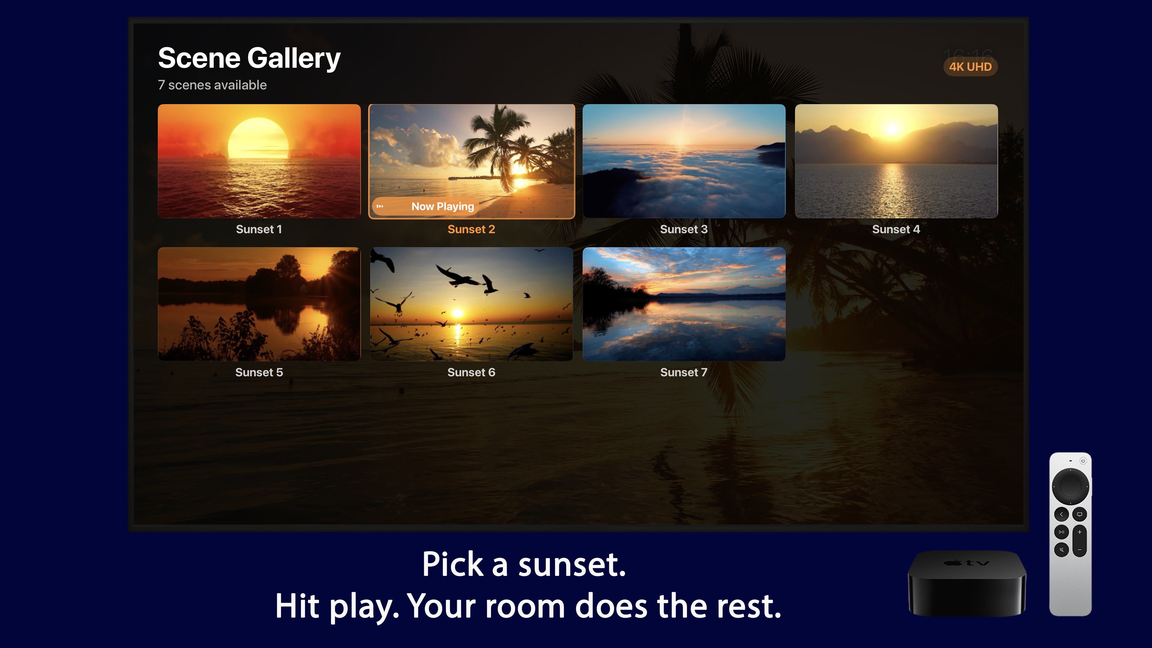 Sunset 4K Apple TV screenshot 3