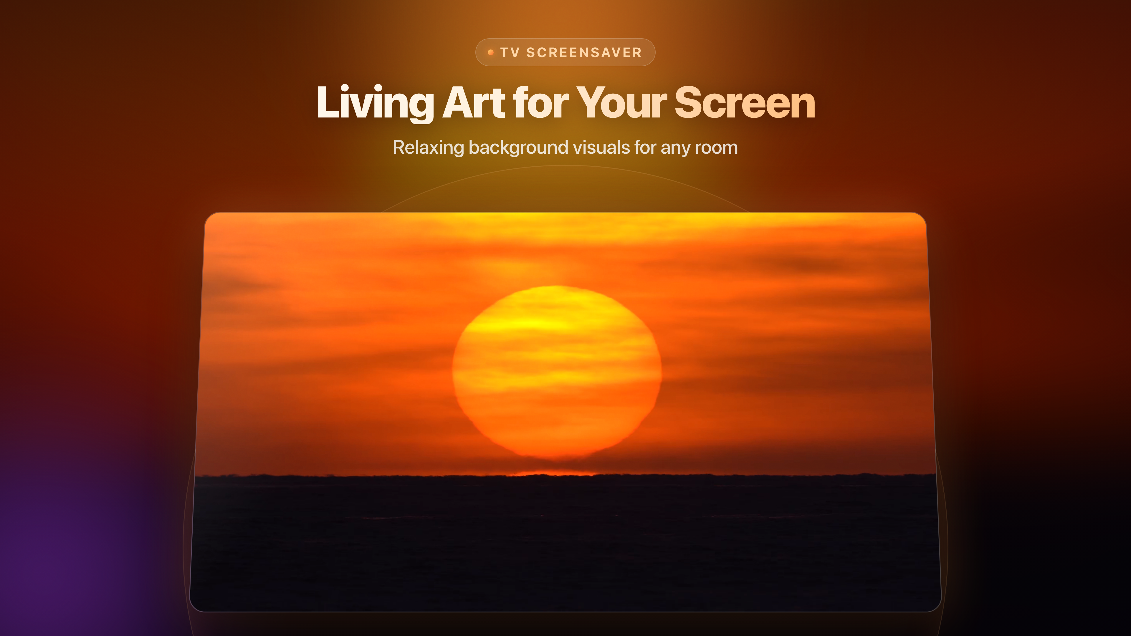 Sunset 4K on Apple TV: a sunset as living art for any room