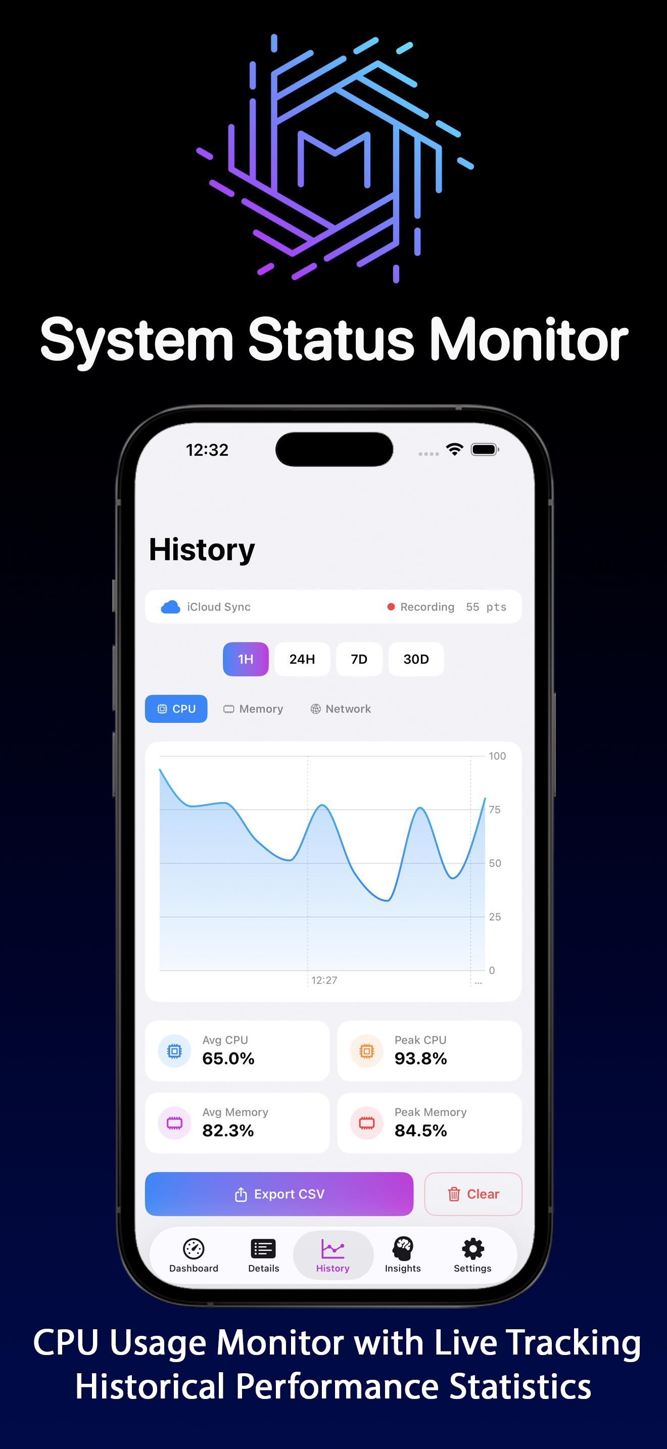 System Status Monitor iPhone screenshot 2
