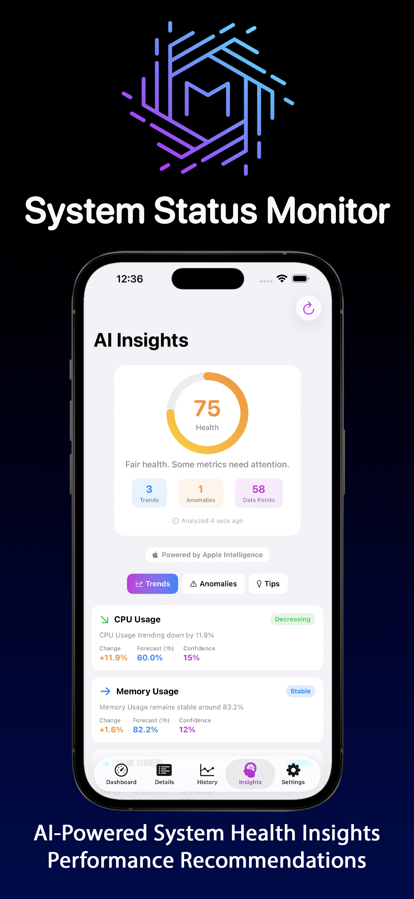 System Status Monitor iPhone screenshot 3
