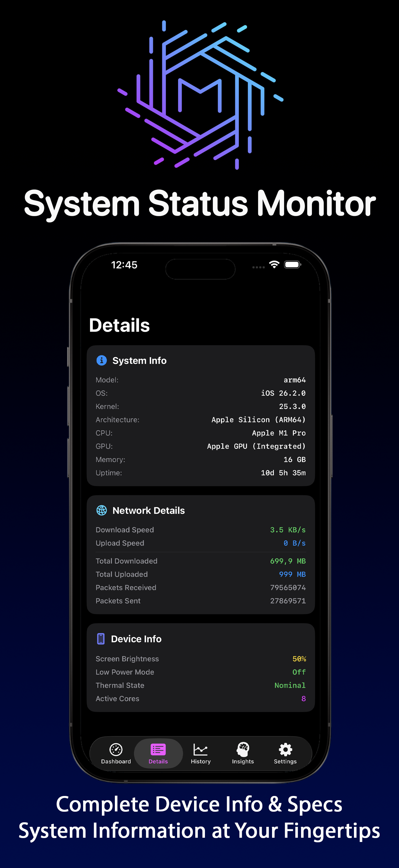 System Status Monitor iPhone screenshot 6