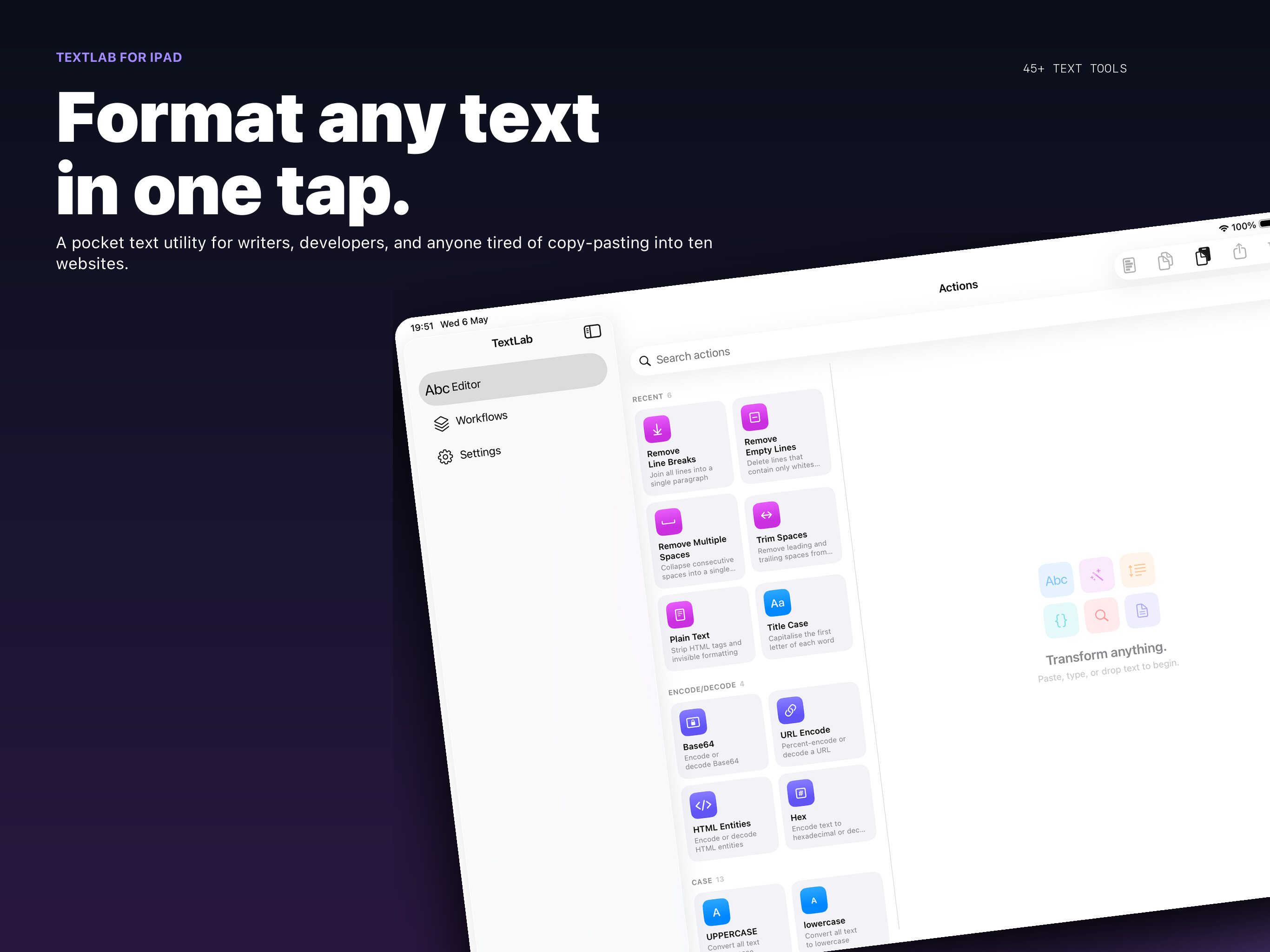 TextLab iPad screenshot 1