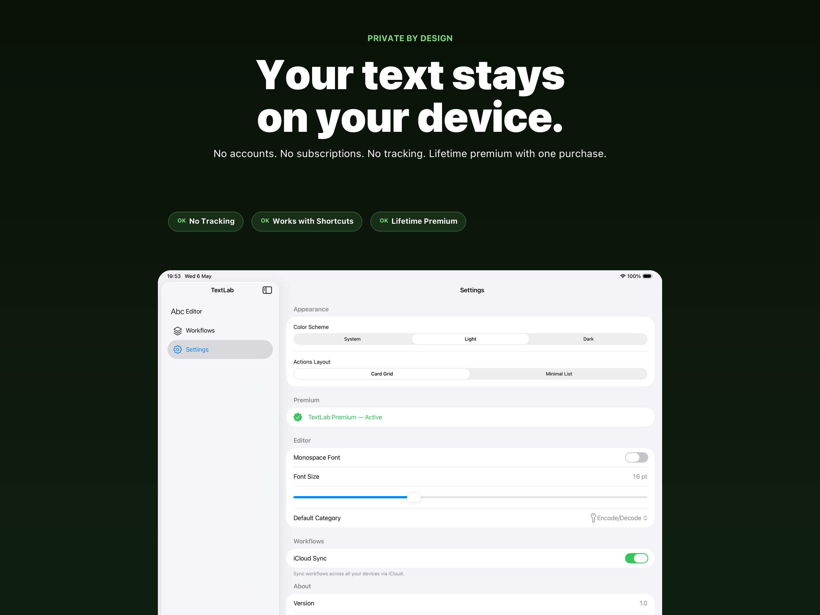 TextLab iPad screenshot 10