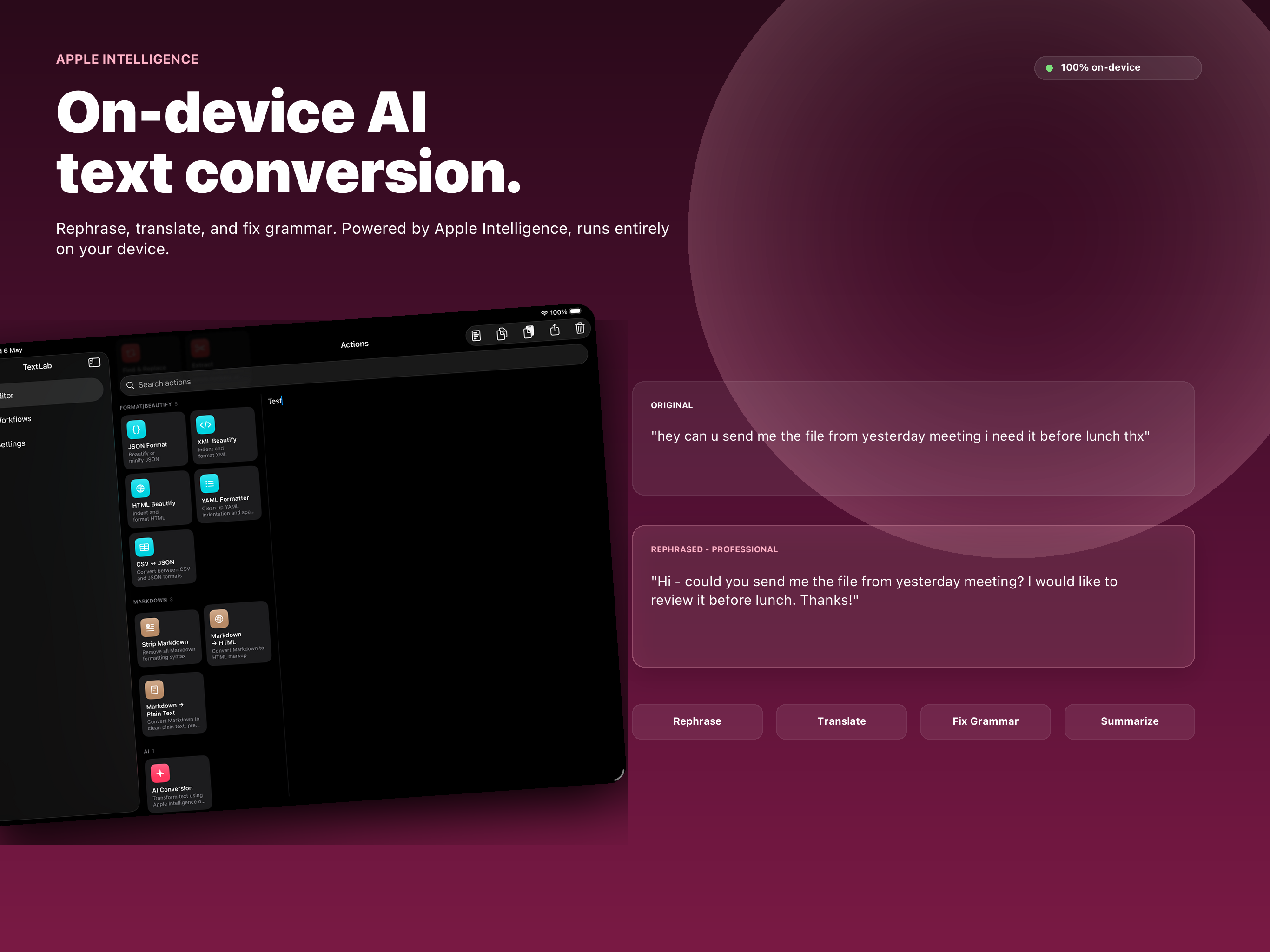 TextLab iPad screenshot 9