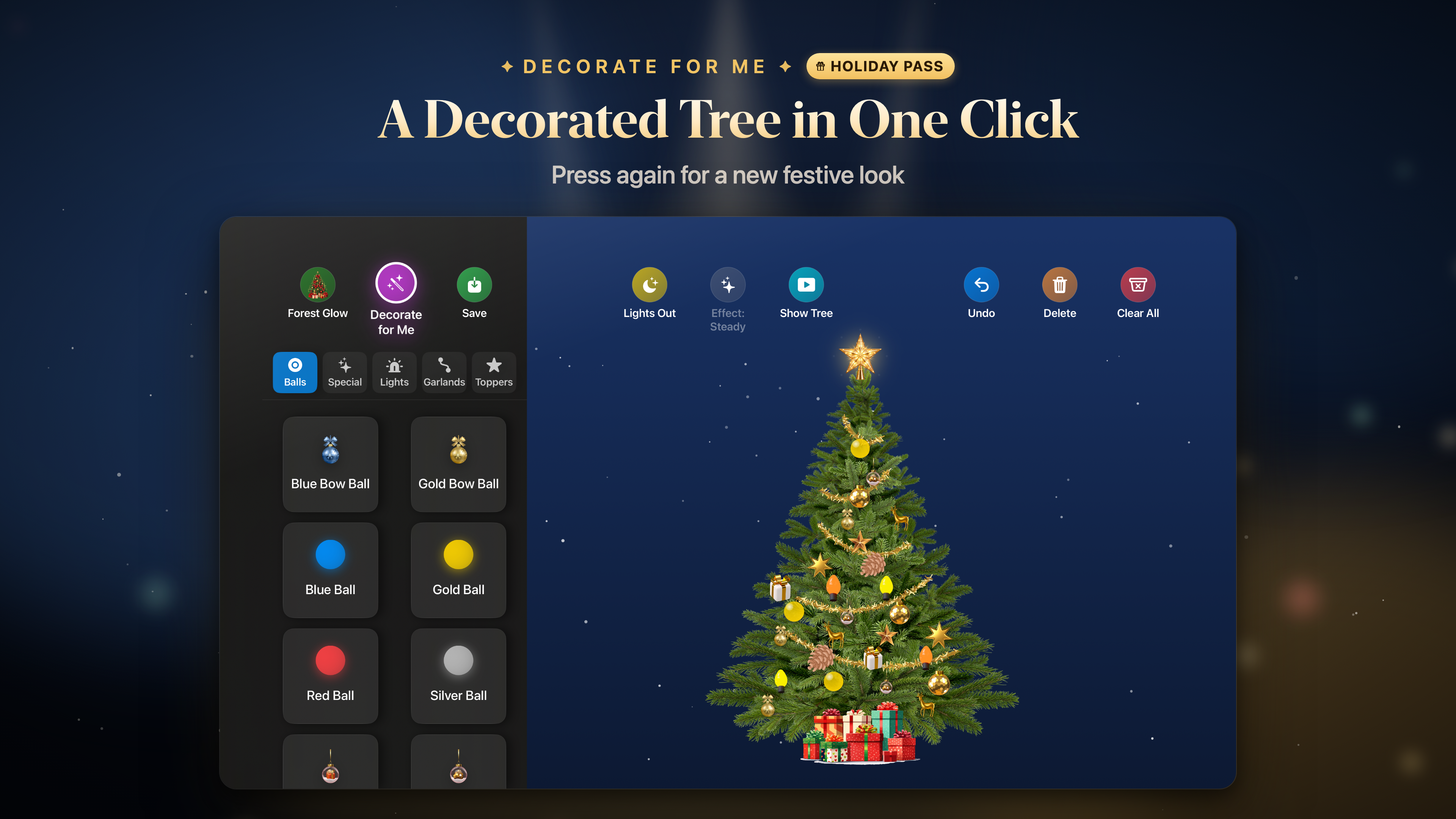 Christmas Tree Decorator Game on Apple TV, screen 6