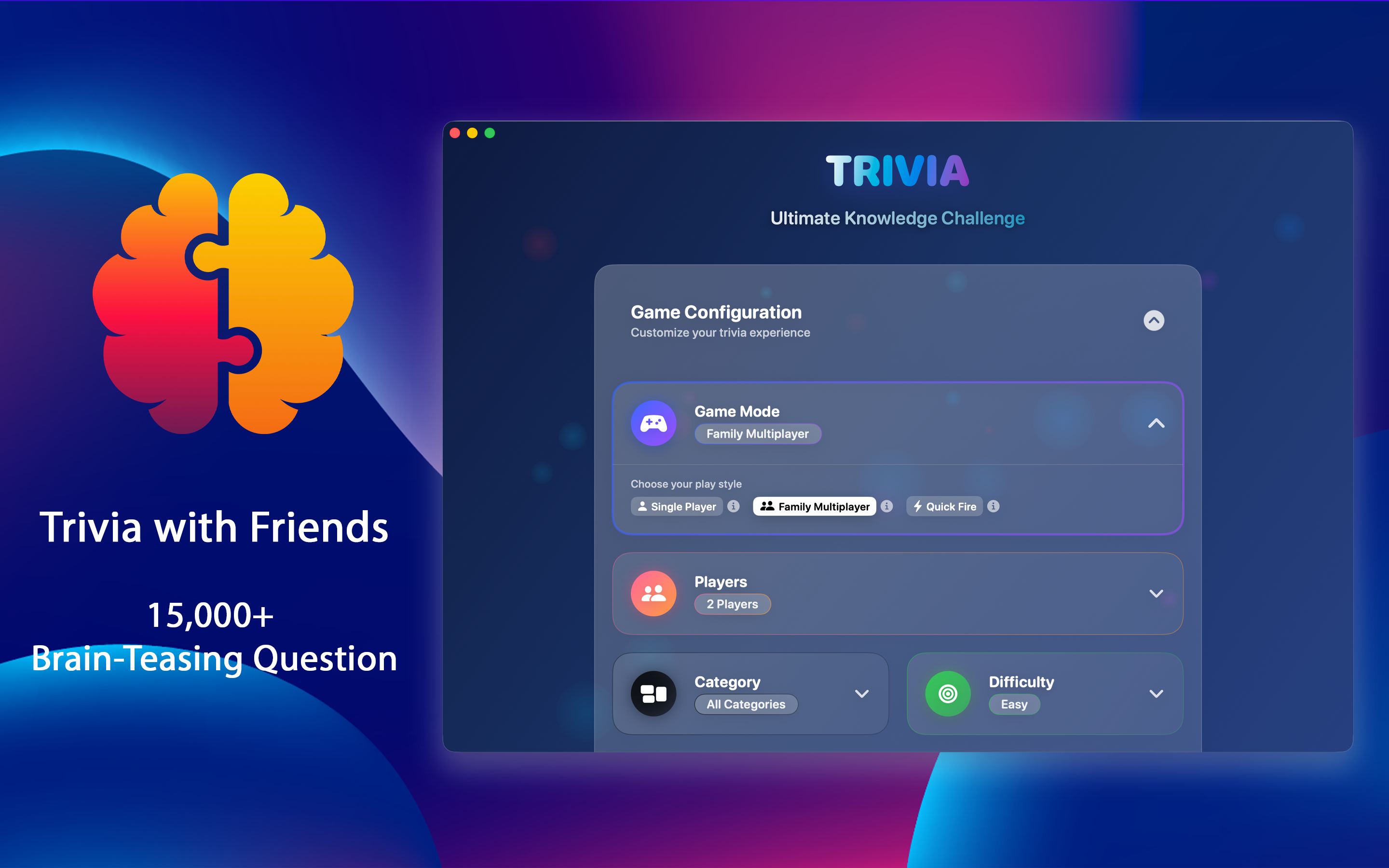 Family Trivia Games Mac screenshot 2