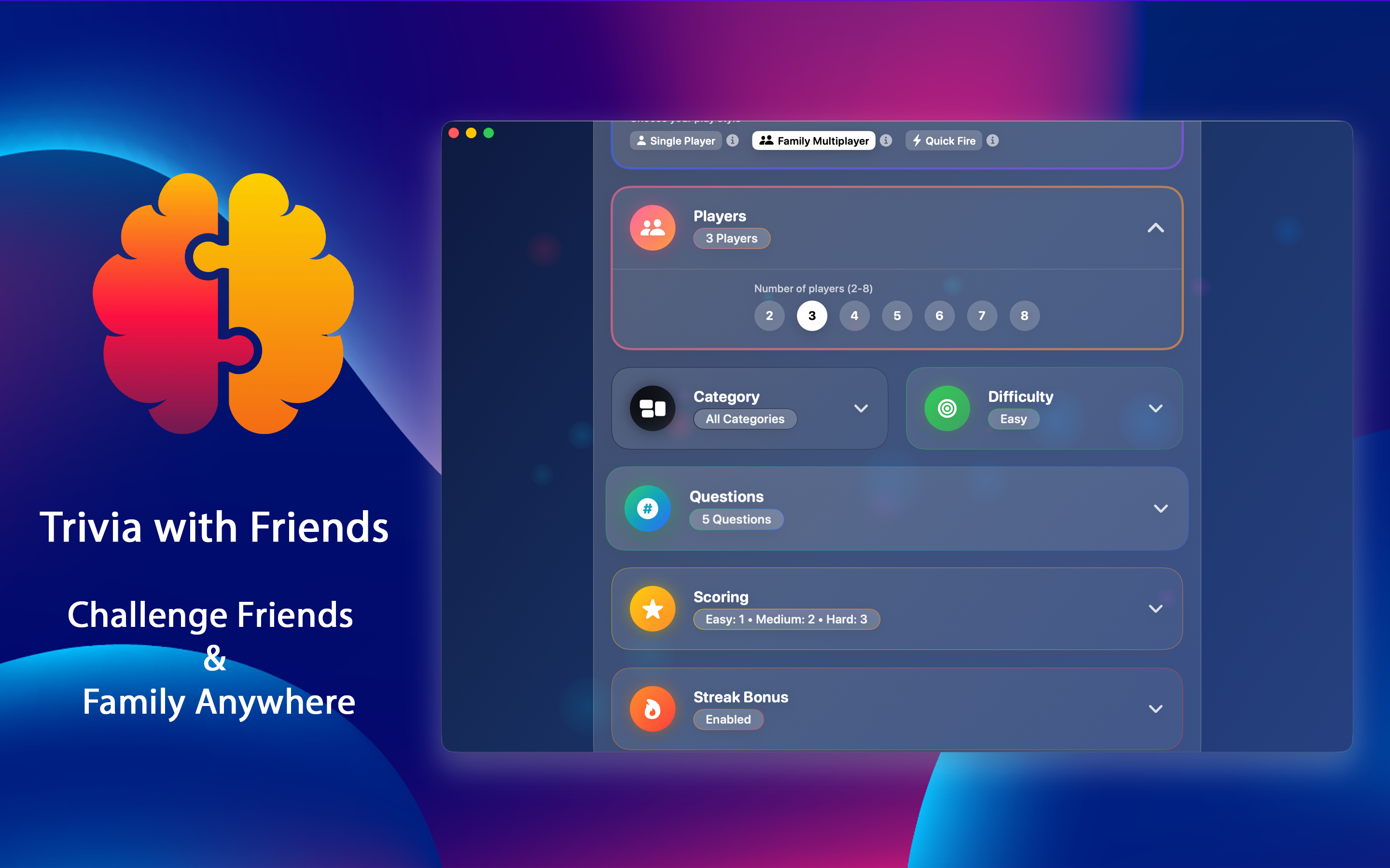 Family Trivia Games Mac screenshot 4