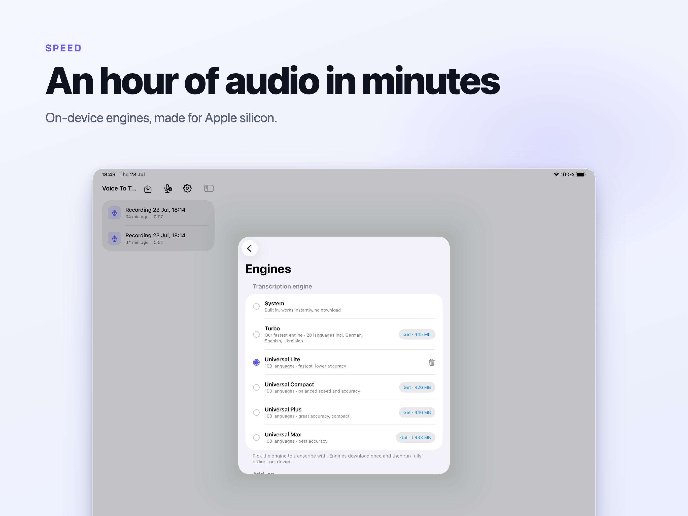 Voice to Text on iPad, screen 6