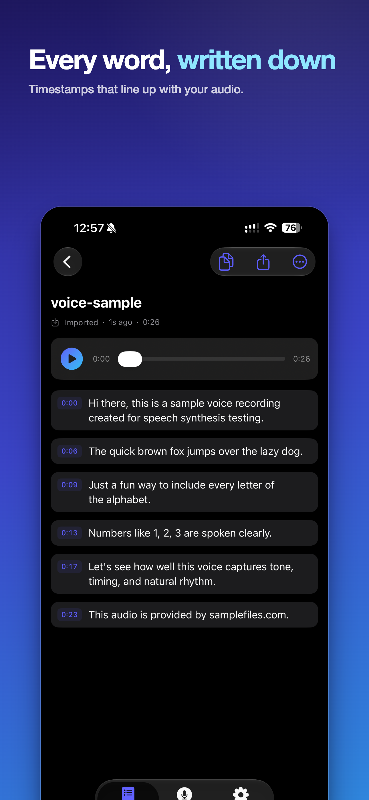 Voice to Text on iPhone, screen 3