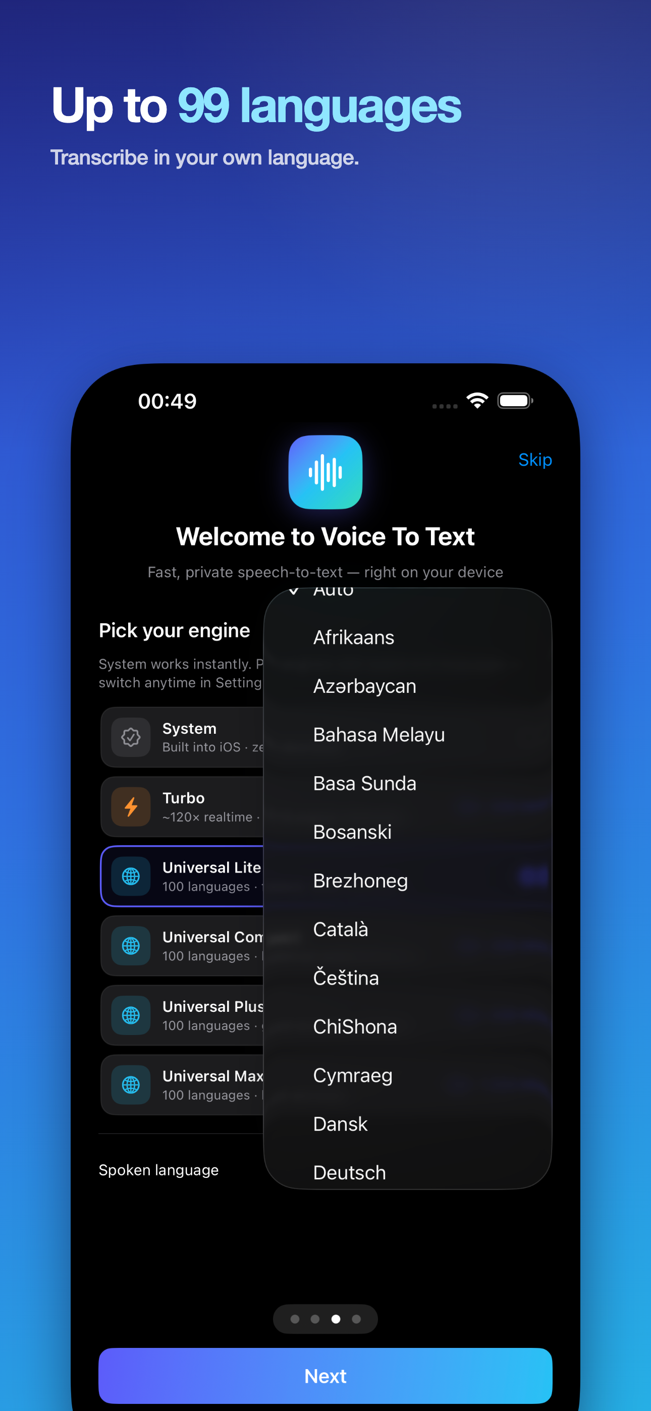 Voice to Text on iPhone, screen 4