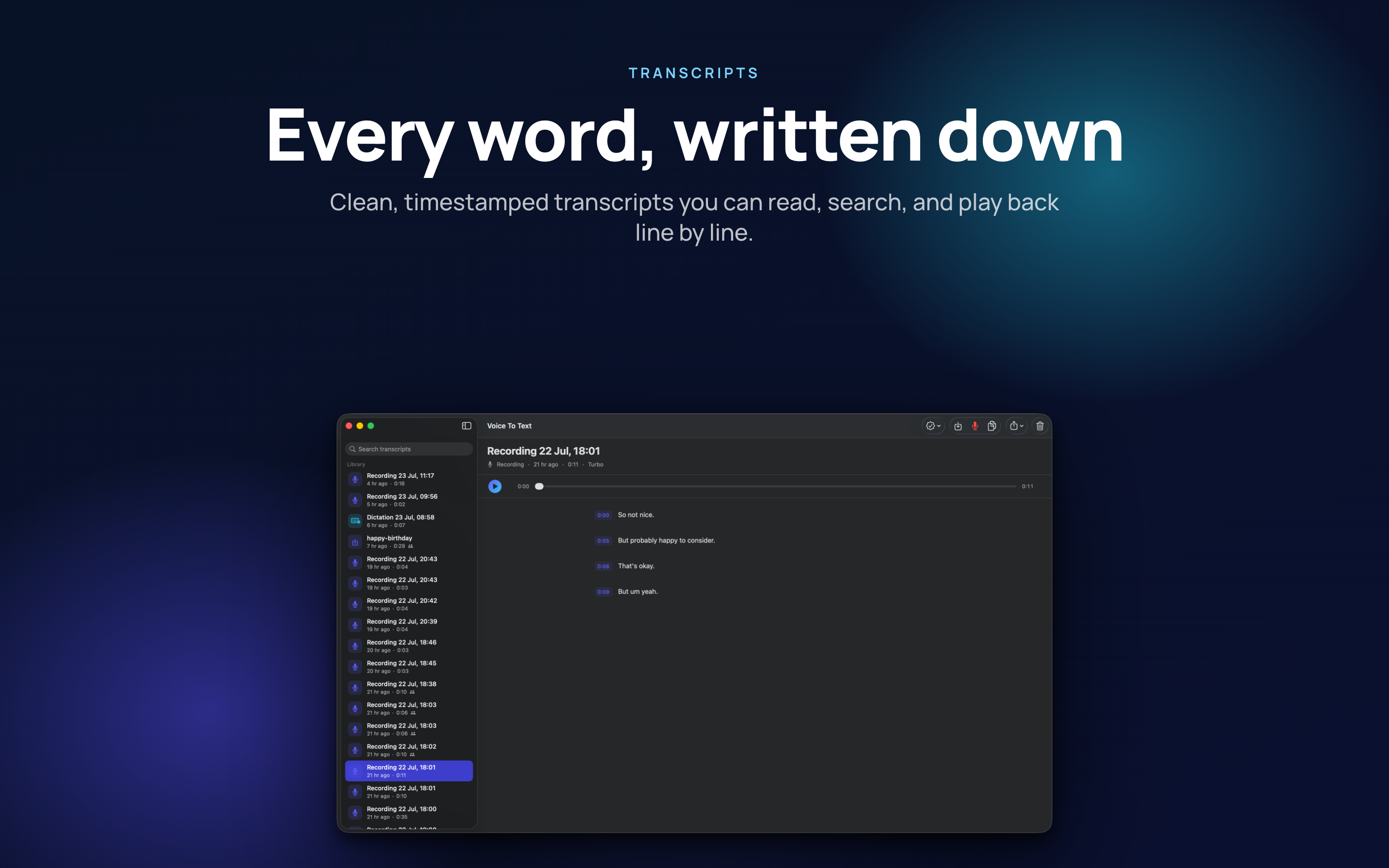 Voice to Text on Mac, screen 2