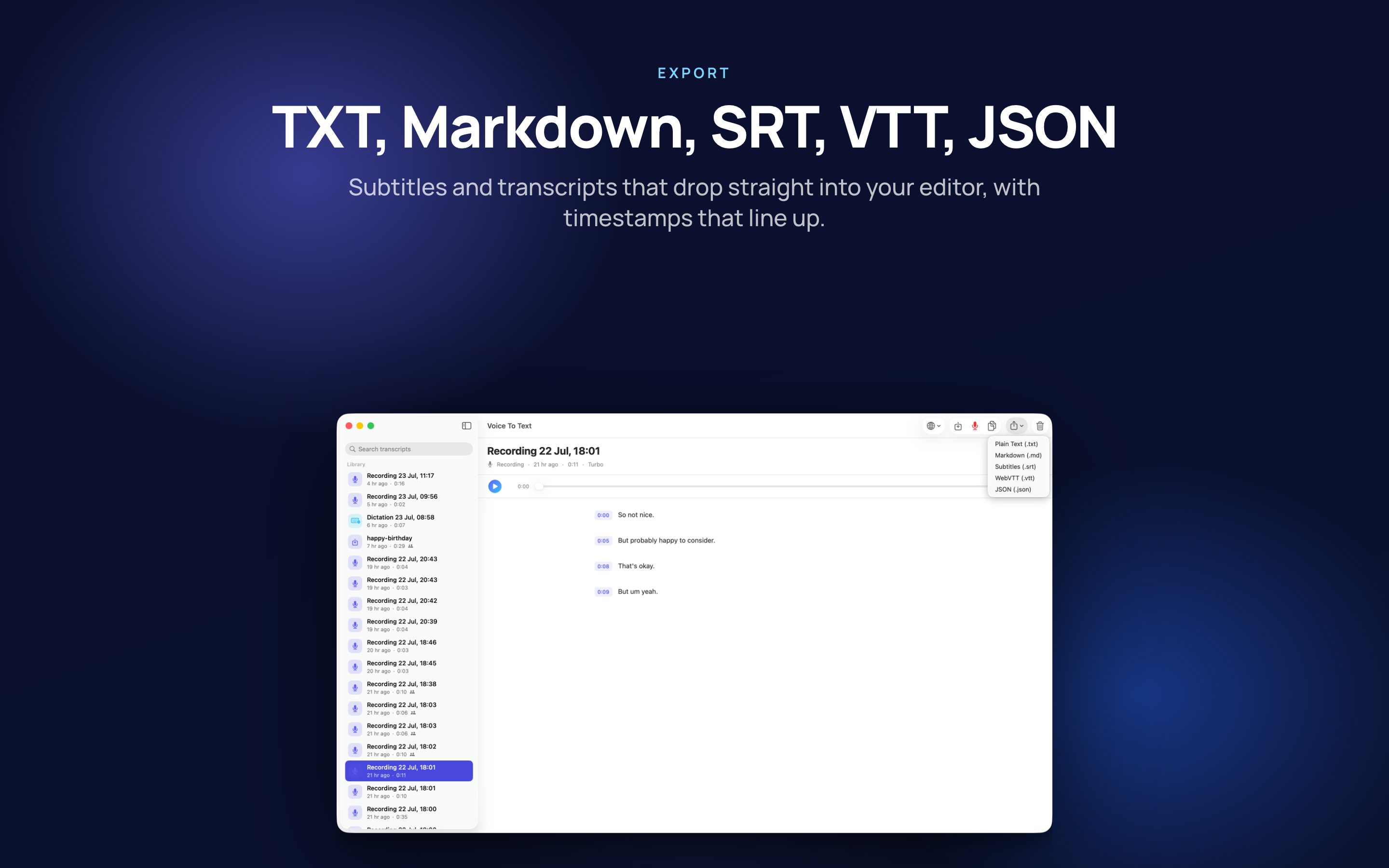 Voice to Text on Mac, screen 9