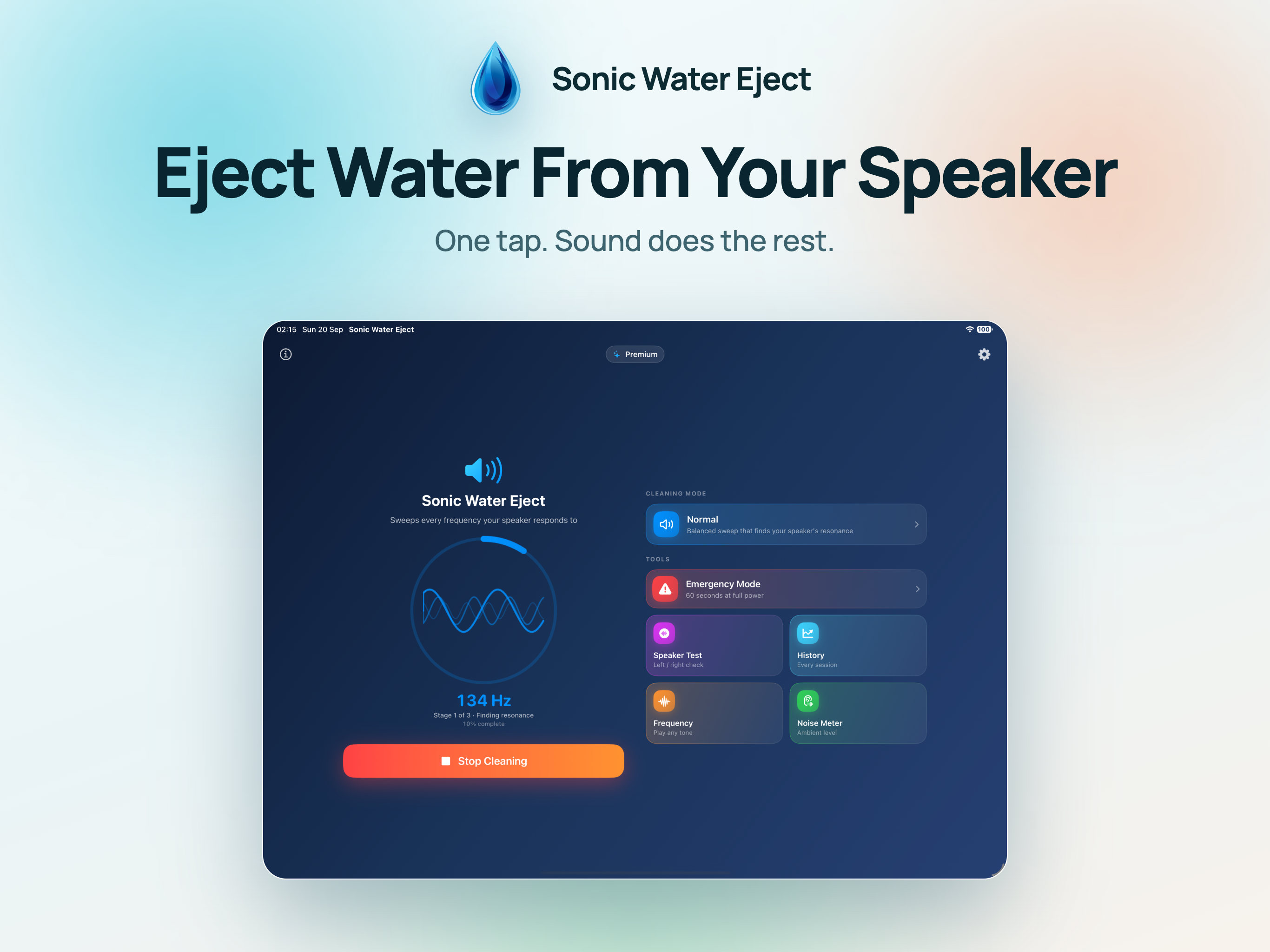 Sonic Water Eject iPad screenshot 1