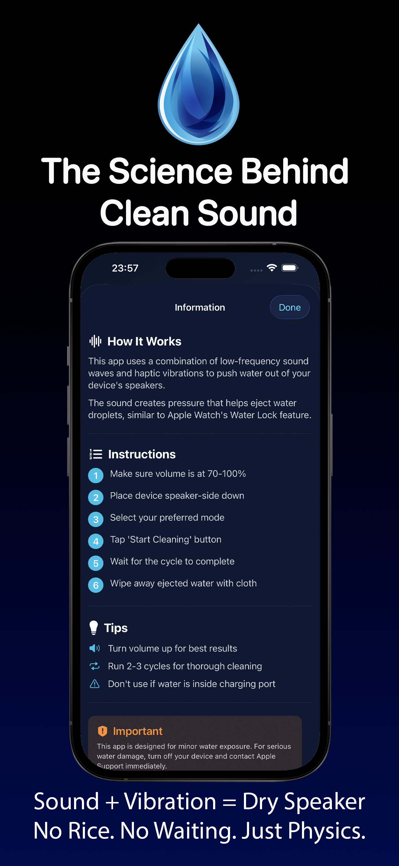 Sonic Water Eject iPhone screenshot 7