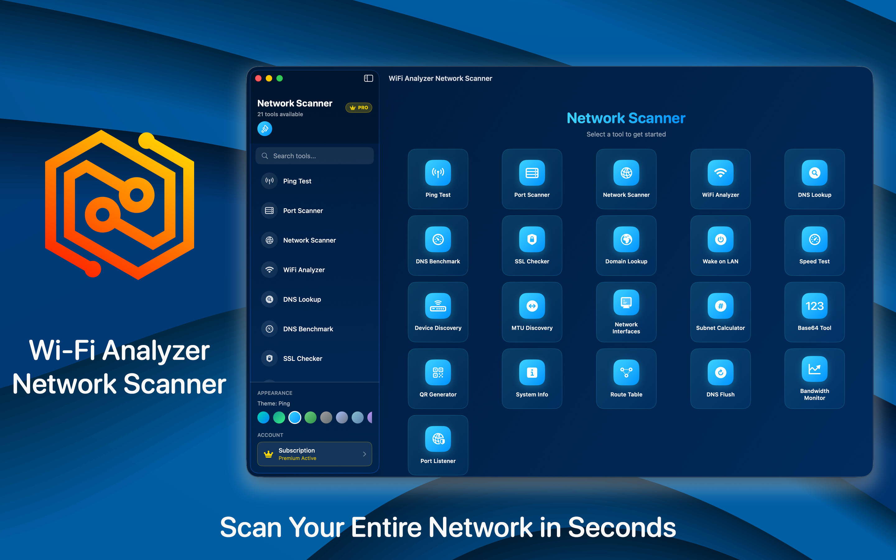 Wi-Fi Analyzer macOS screenshot 1