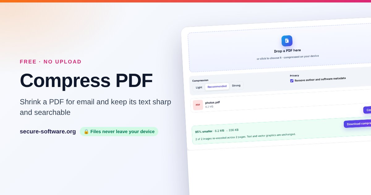 Compress PDF preview