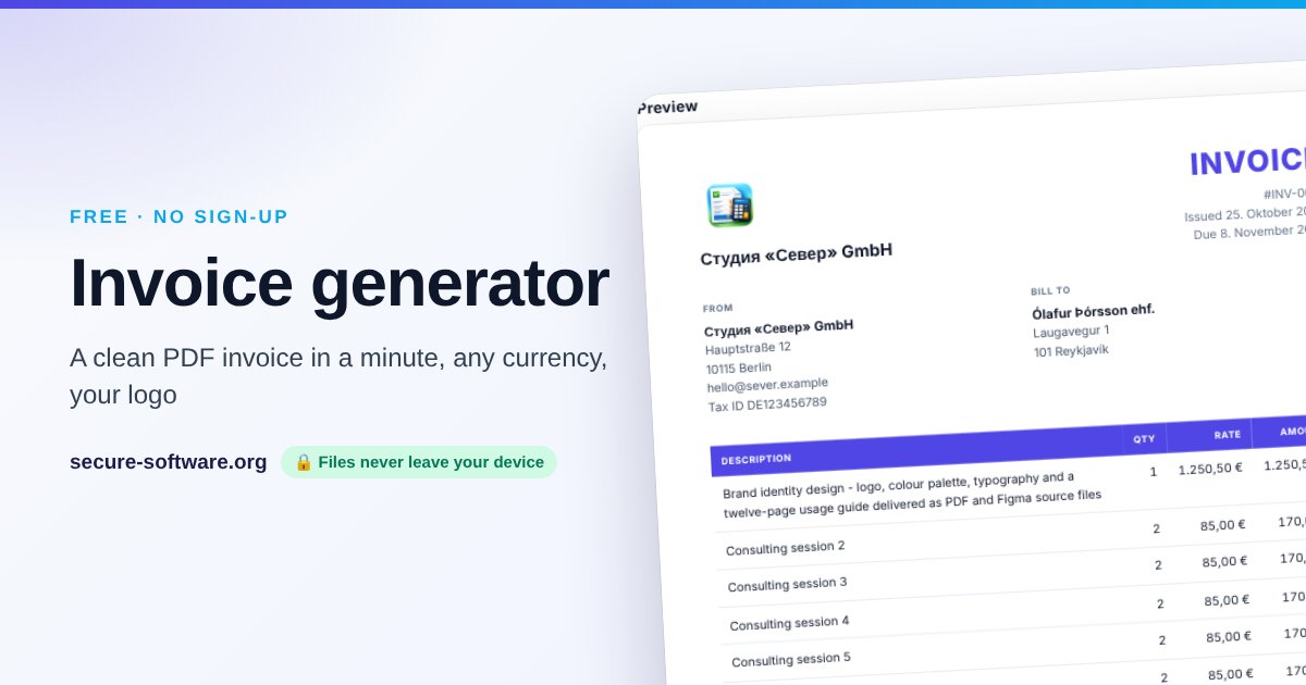 Invoice Generator preview