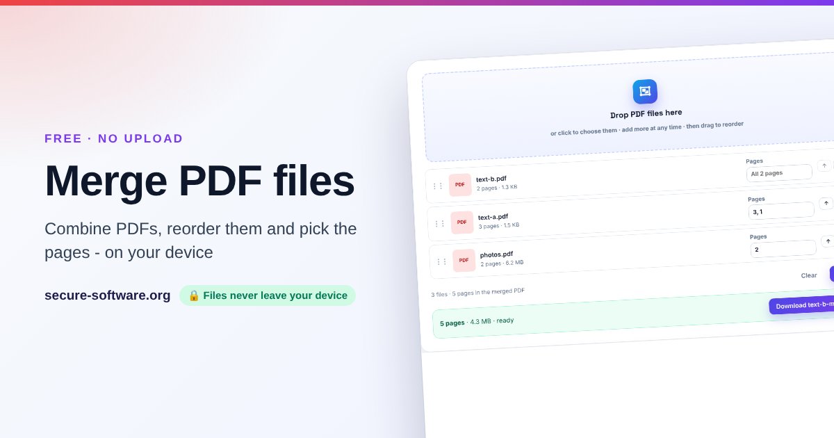 Merge PDF preview